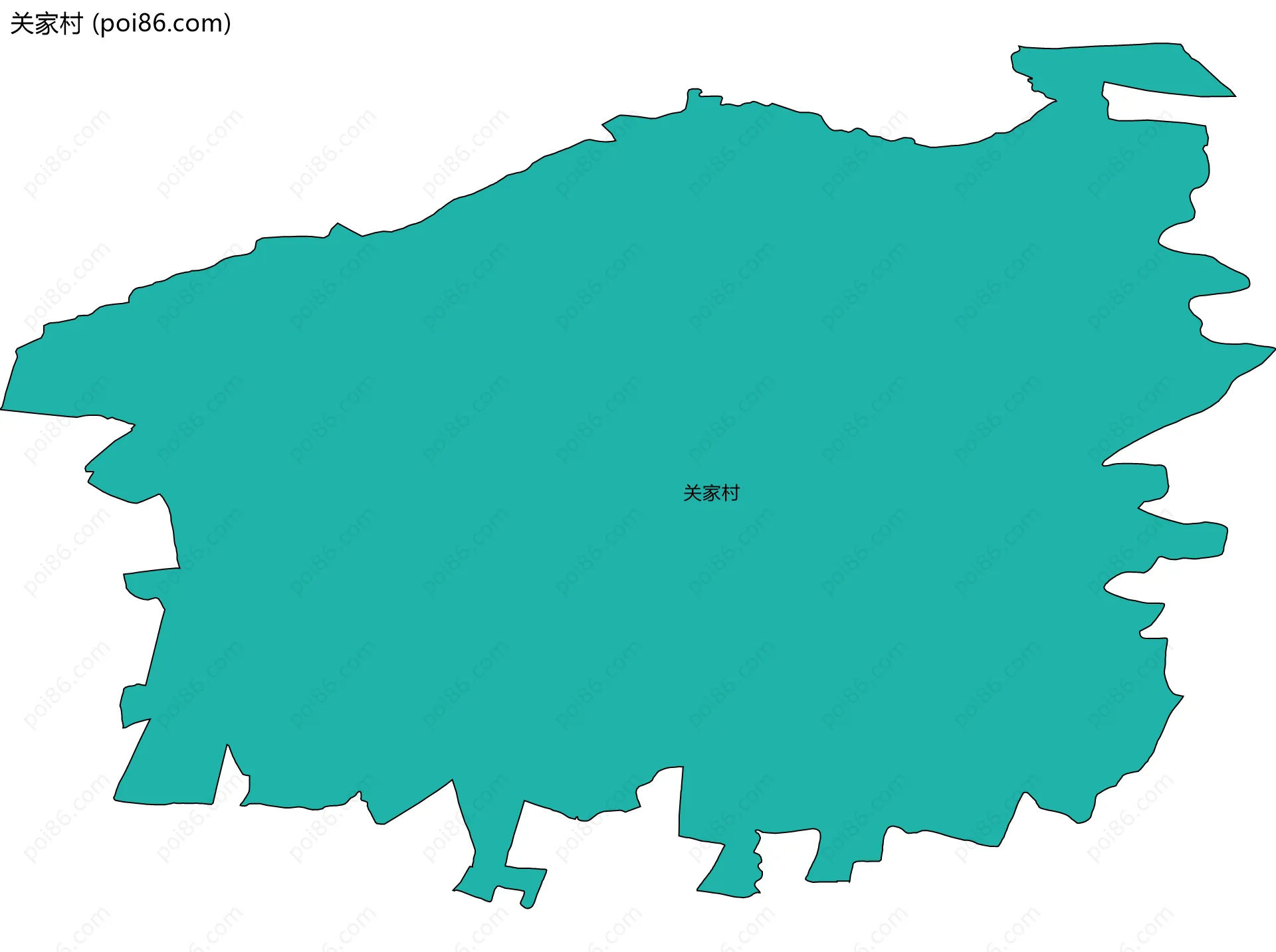 关家村边界地图