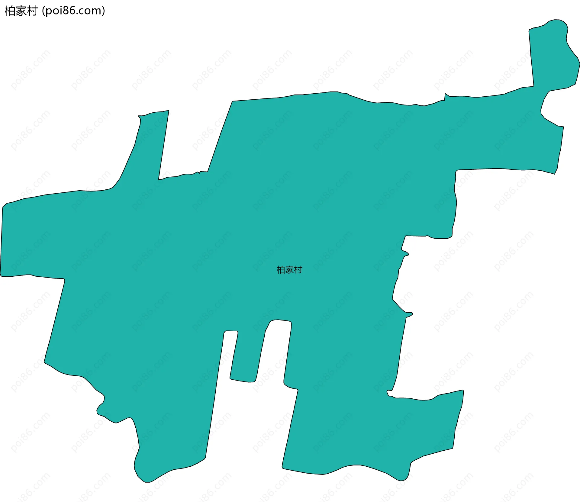 柏家村边界地图