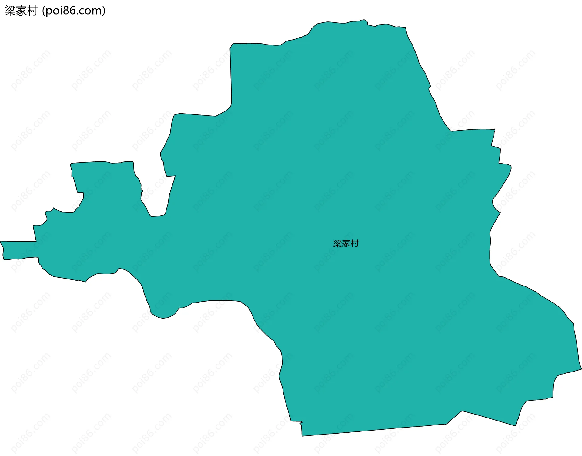 梁家村边界地图