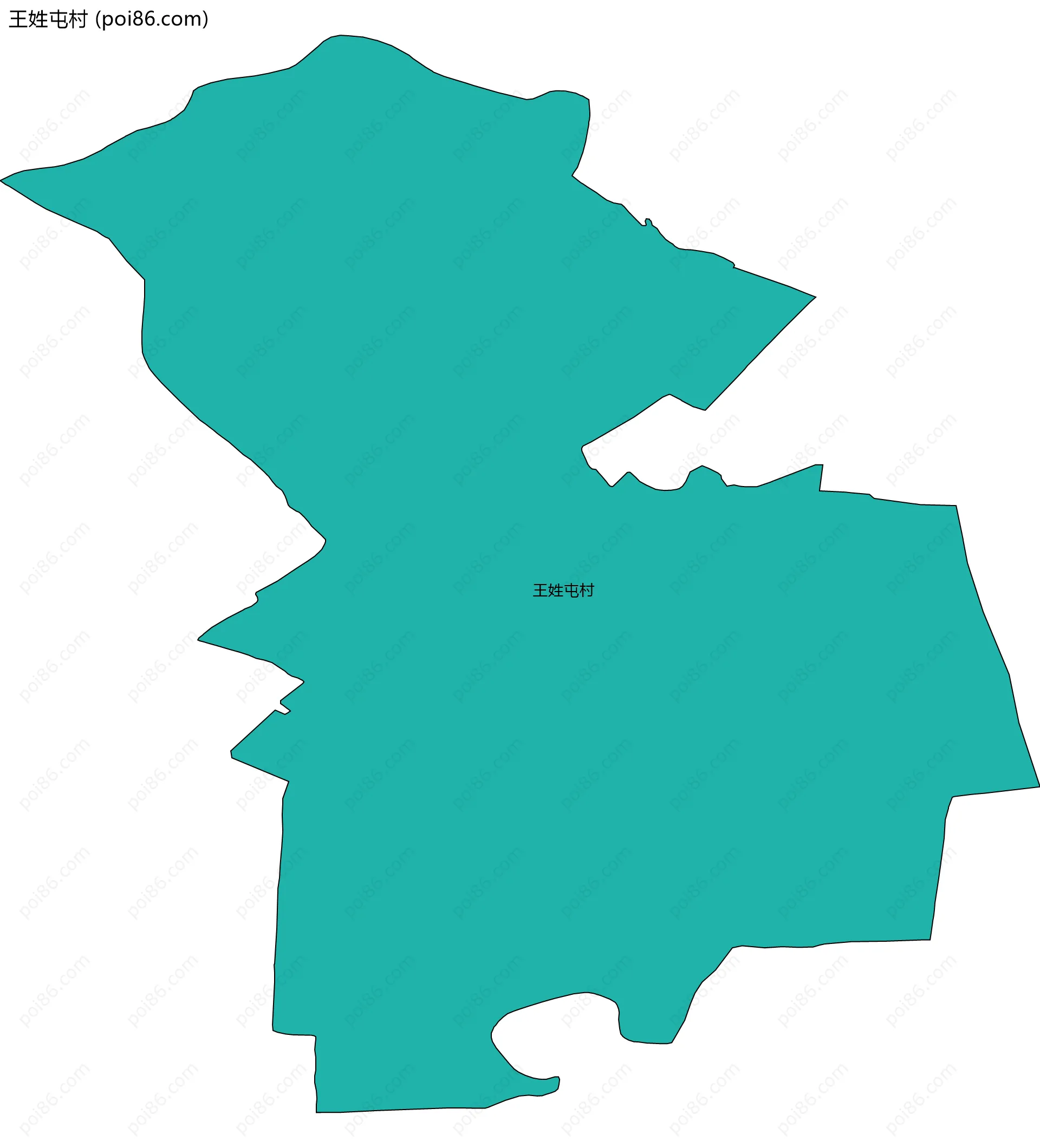 王姓屯村边界地图