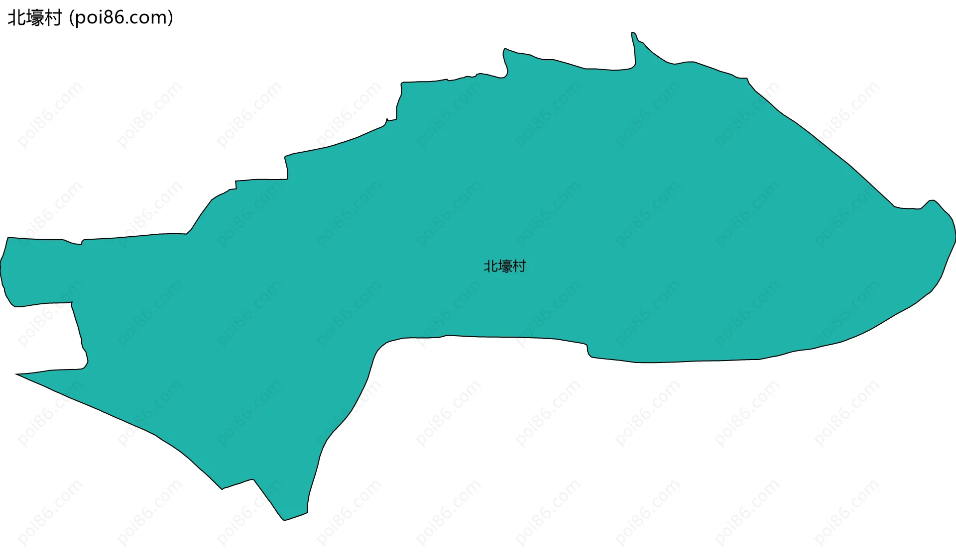 北壕村边界地图