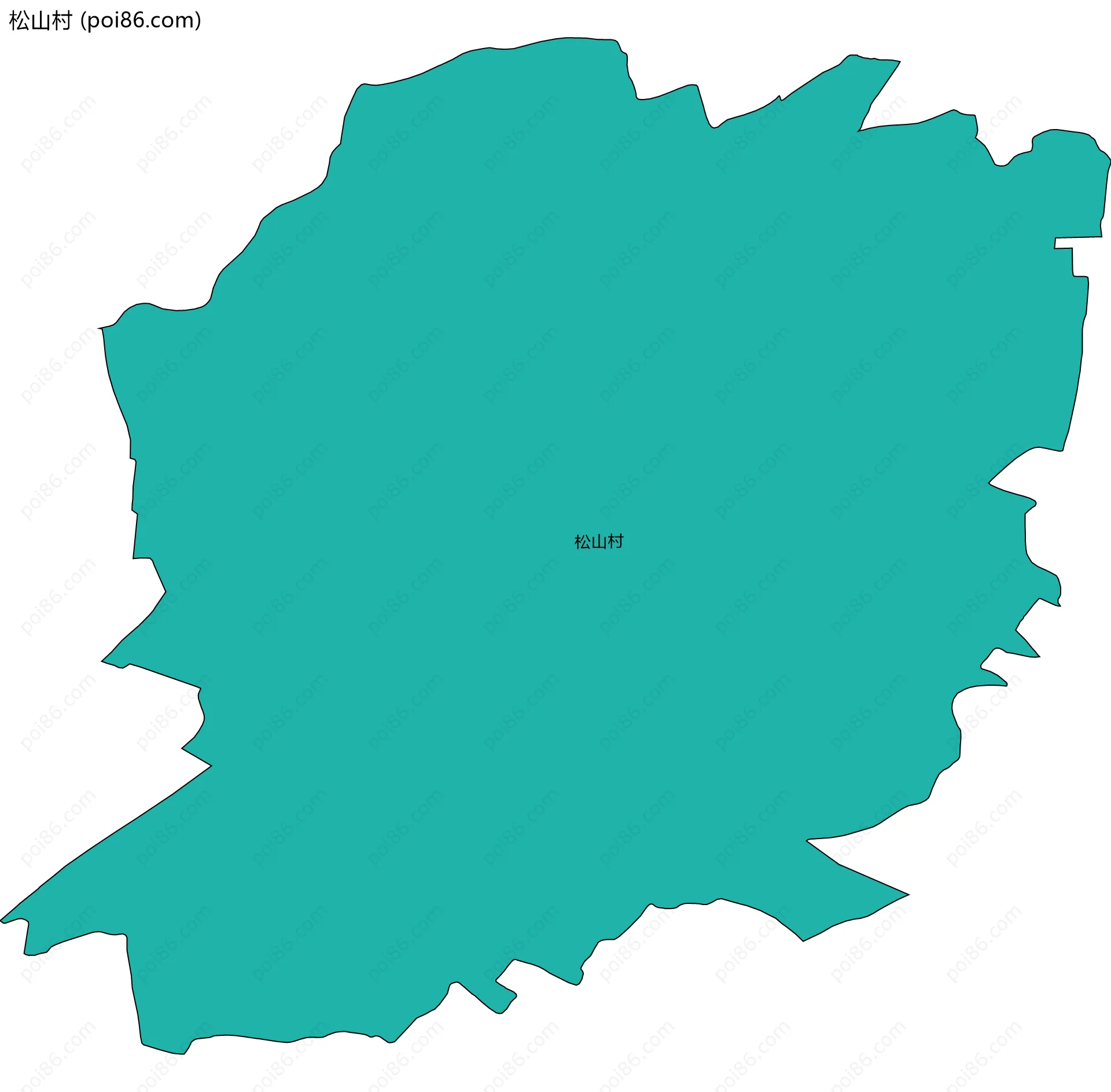 松山村边界地图