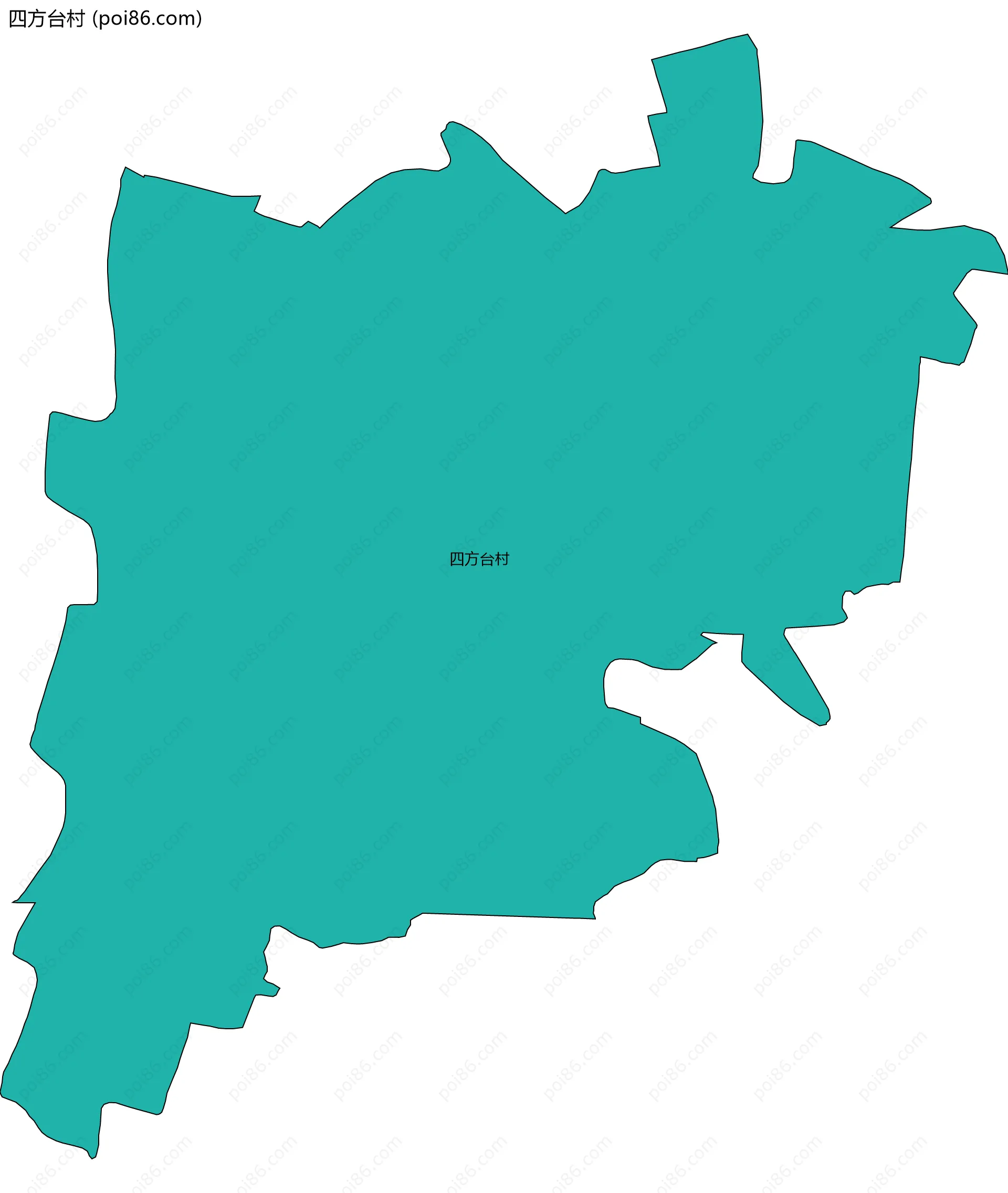 四方台村边界地图