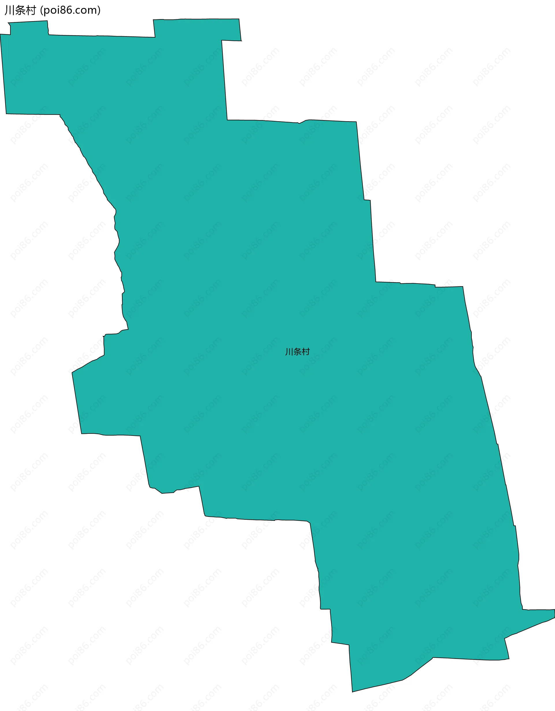 川条村边界地图