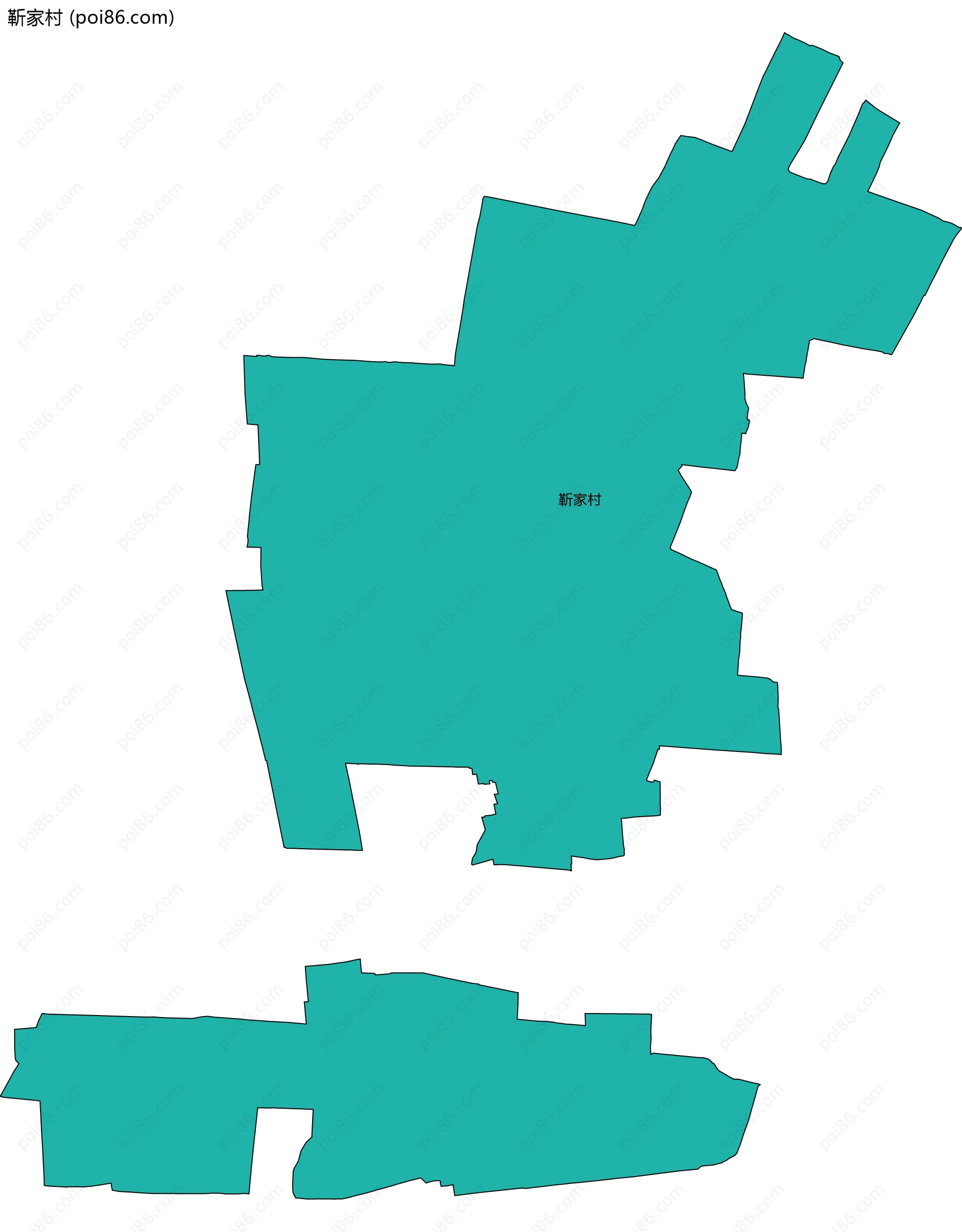 靳家村边界地图