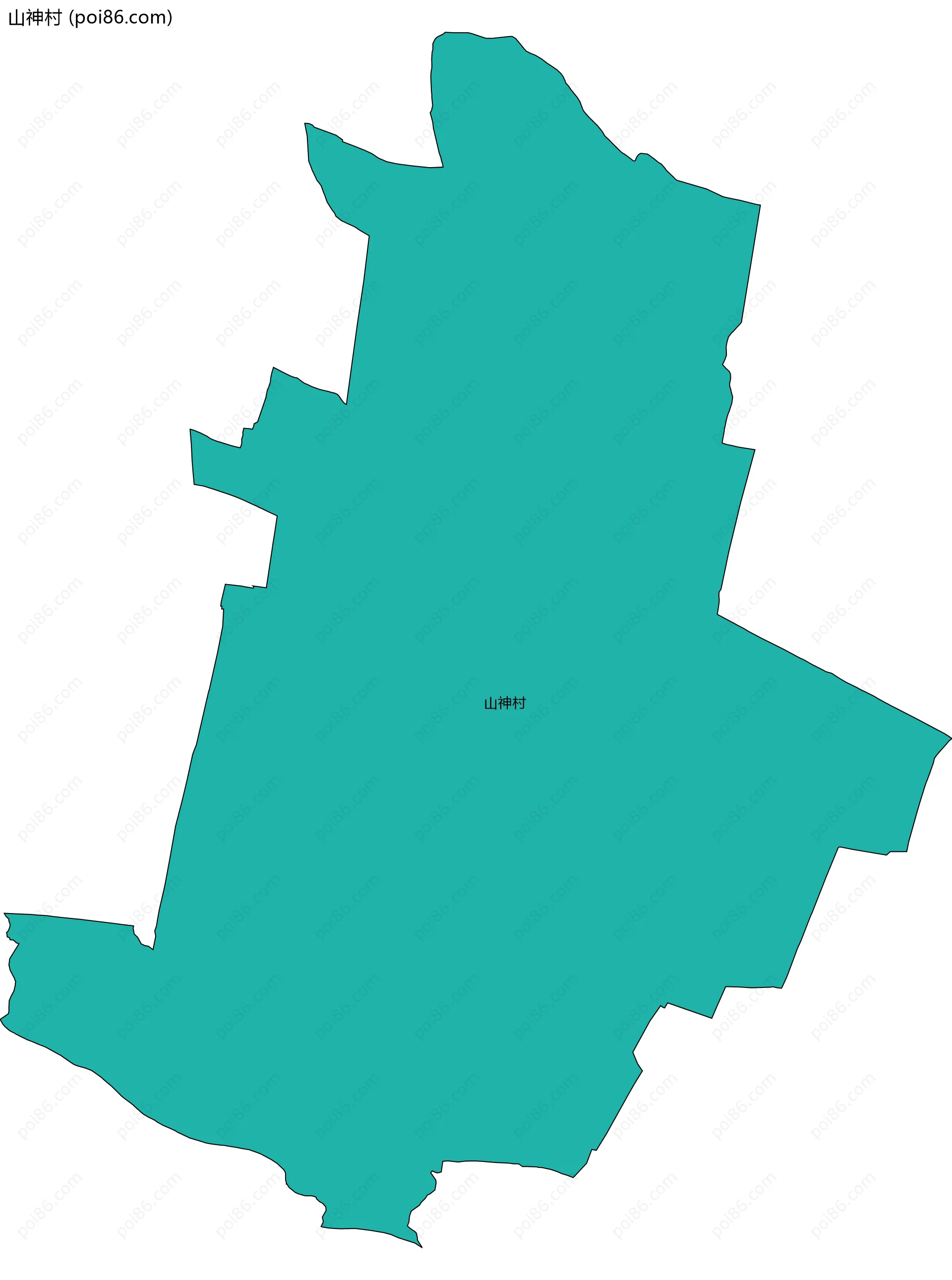山神村边界地图
