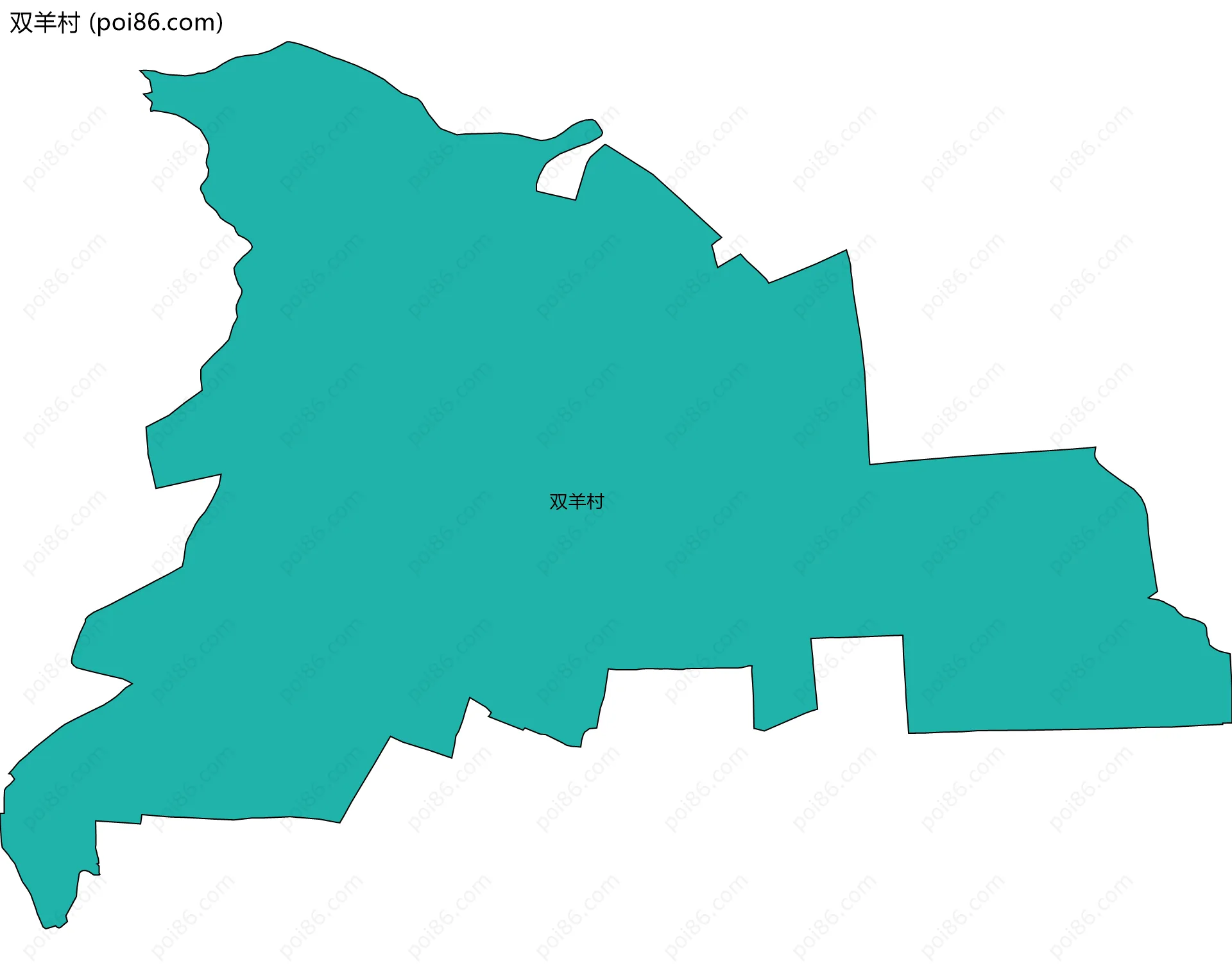 双羊村边界地图
