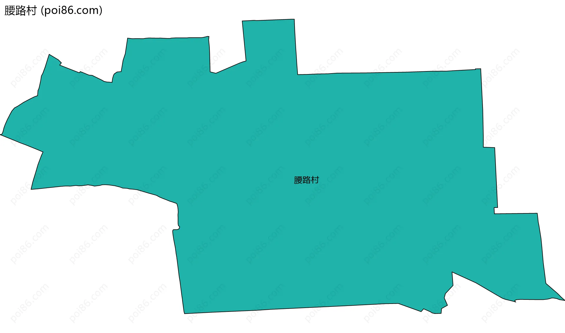 腰路村边界地图