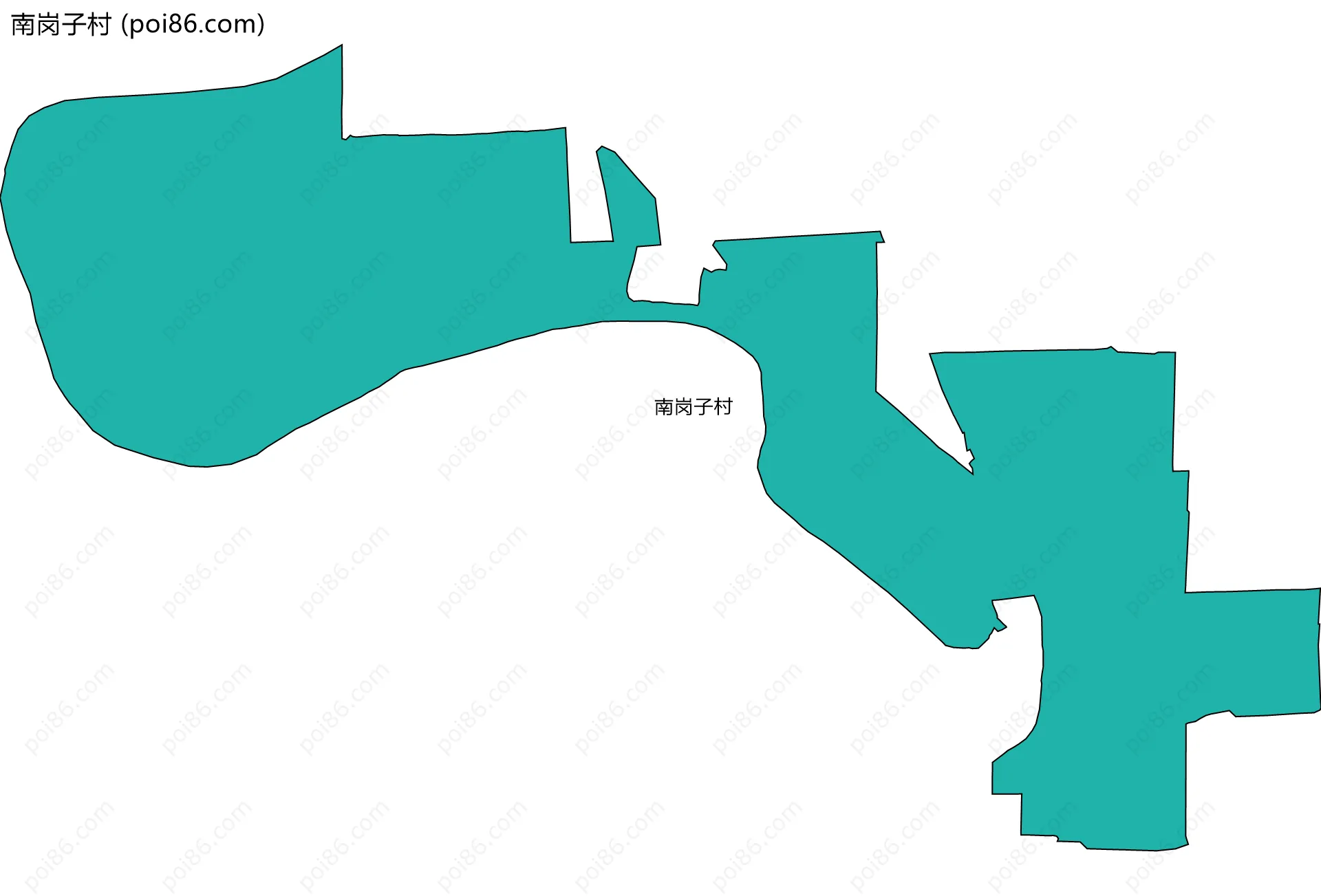 南岗子村边界地图
