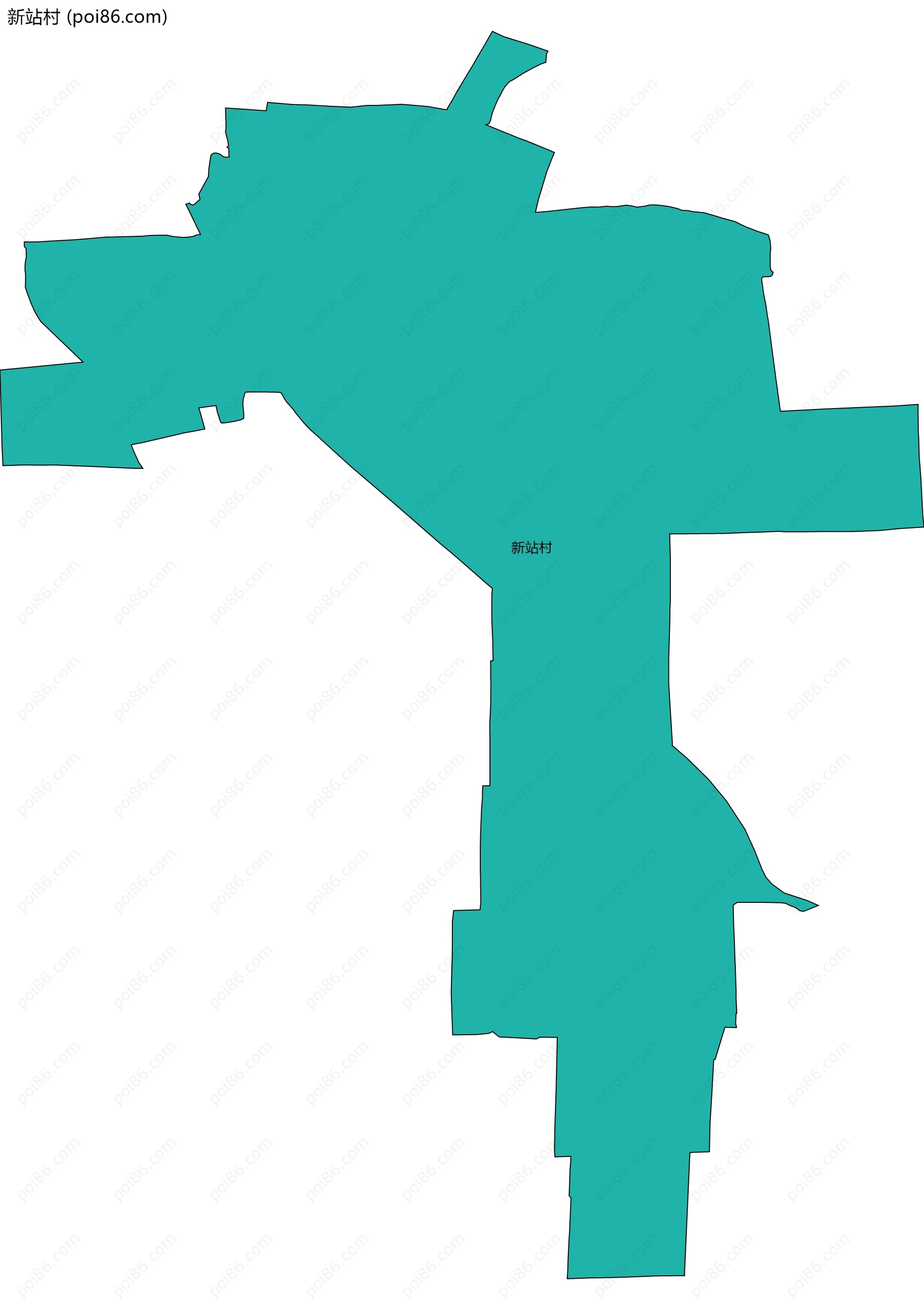 新站村边界地图