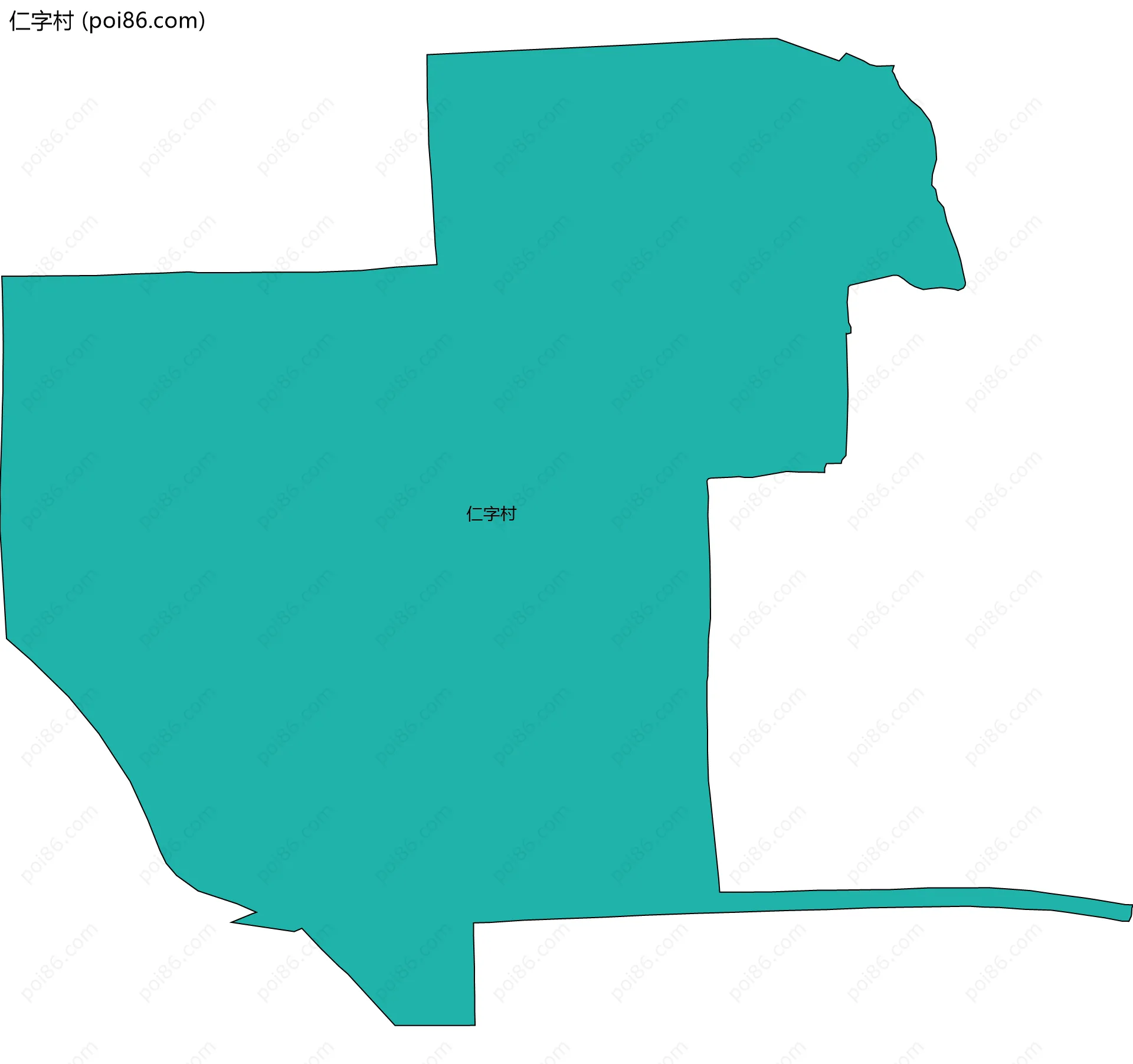 仁字村边界地图
