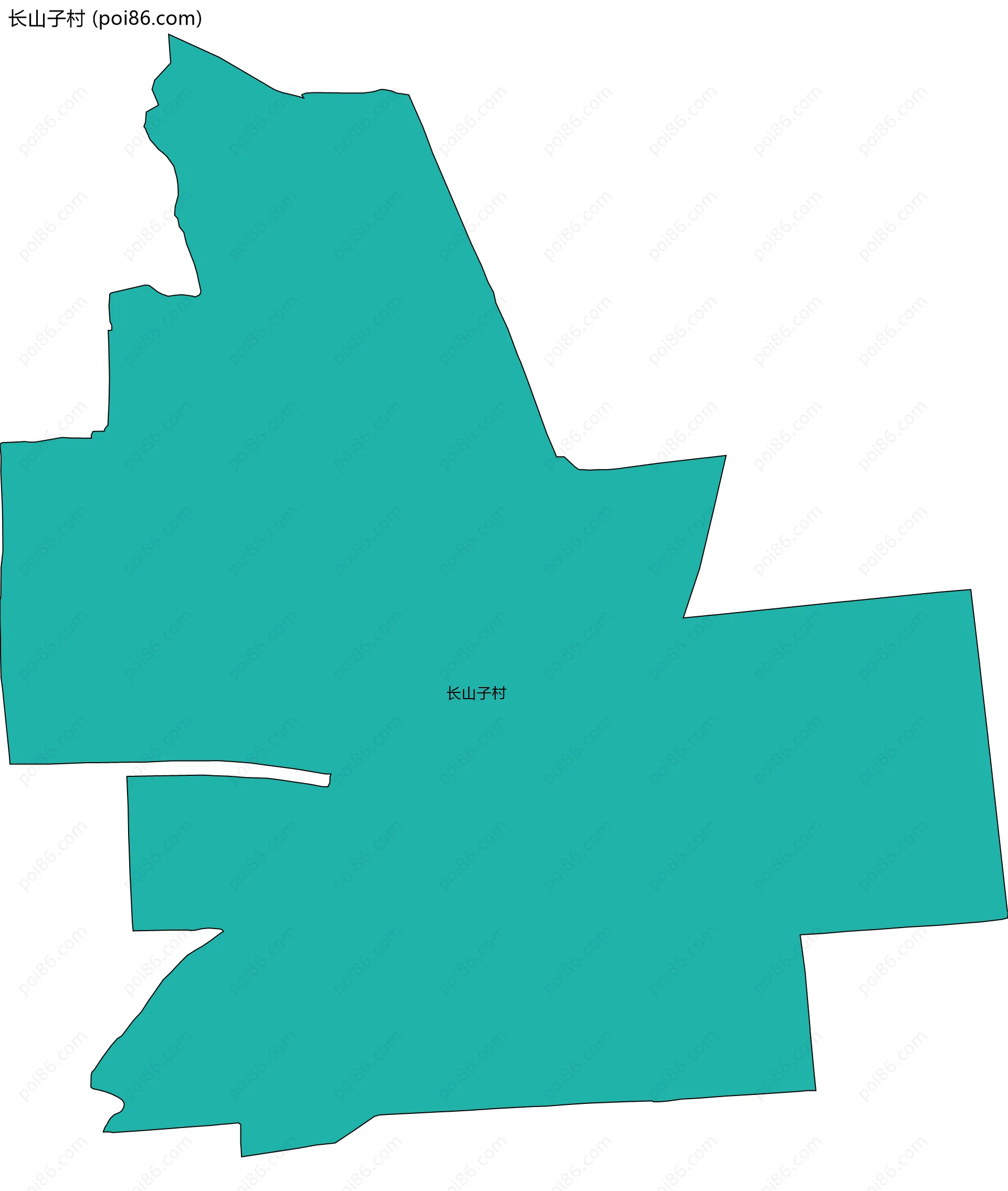 长山子村边界地图