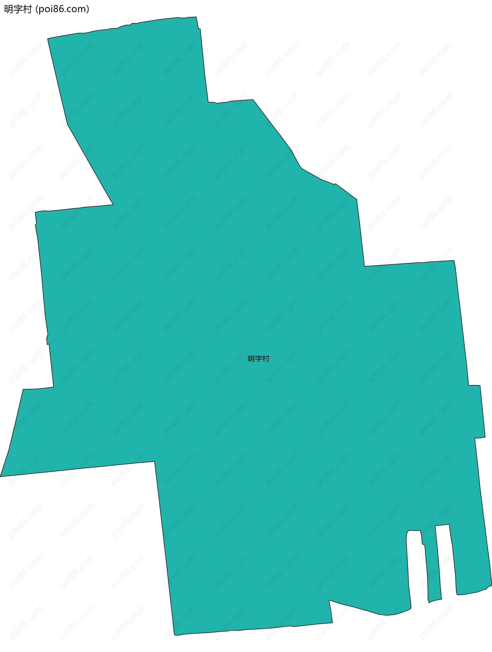 明字村边界地图