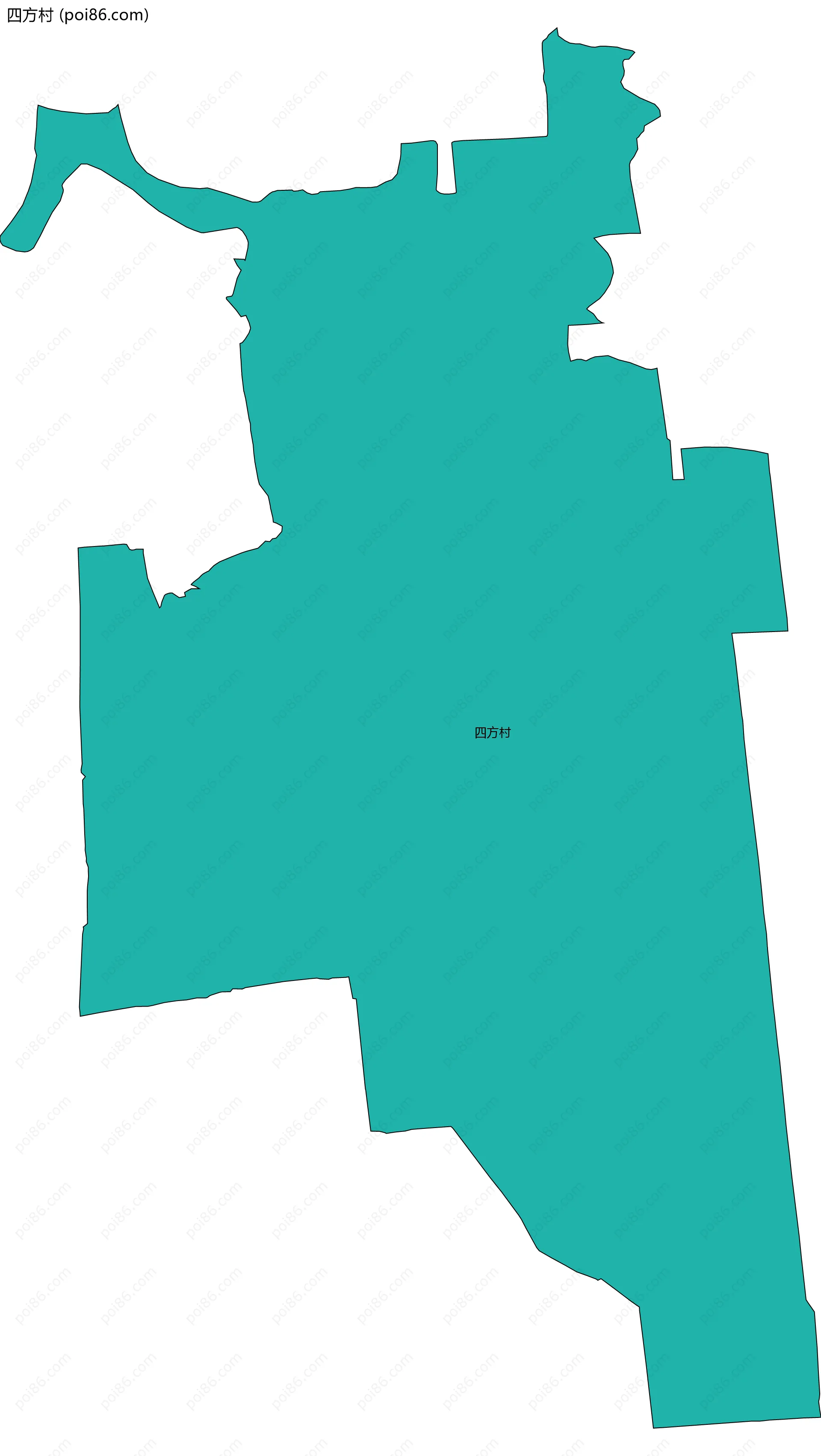 四方村边界地图