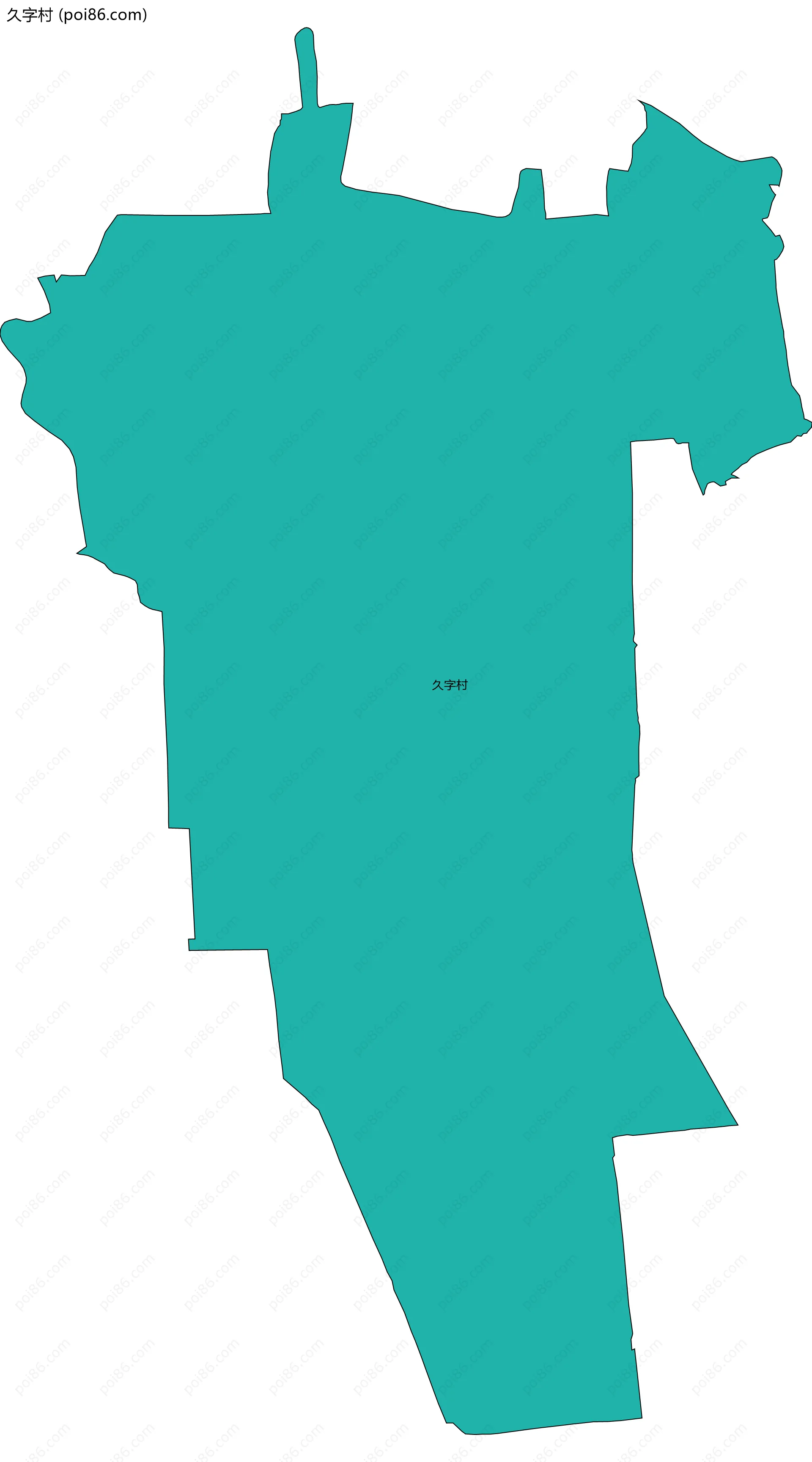 久字村边界地图