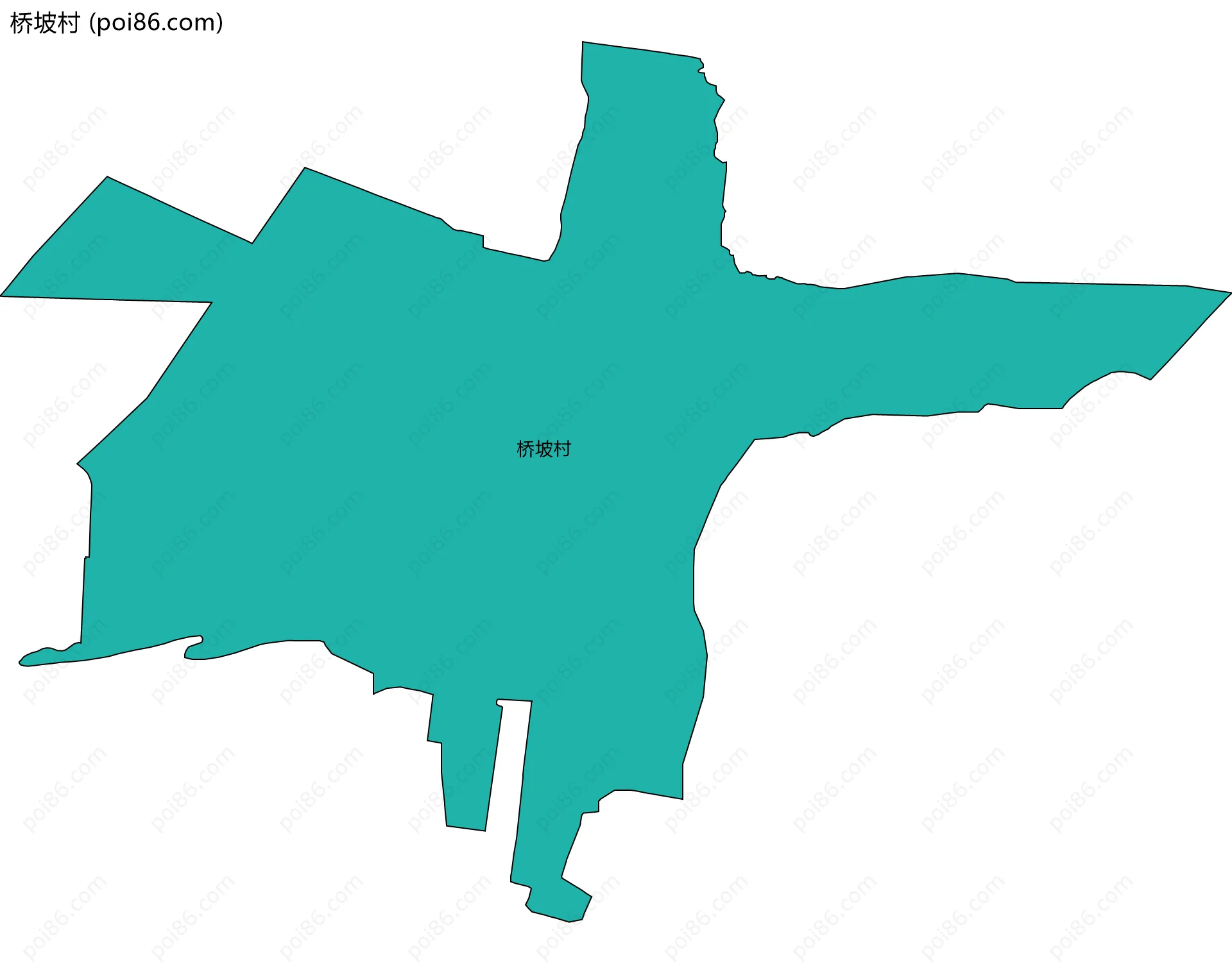 桥坡村边界地图