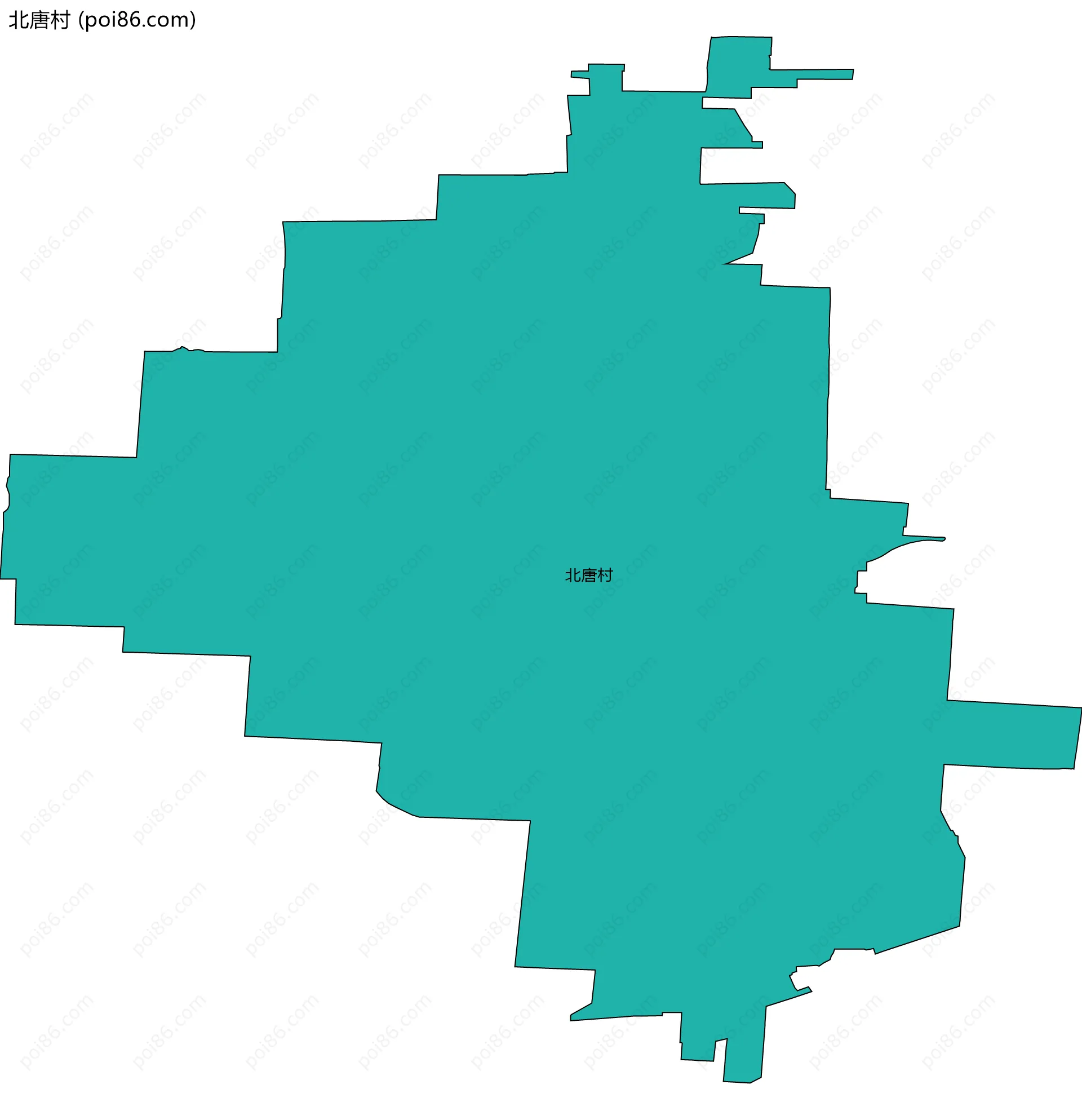 北唐村边界地图