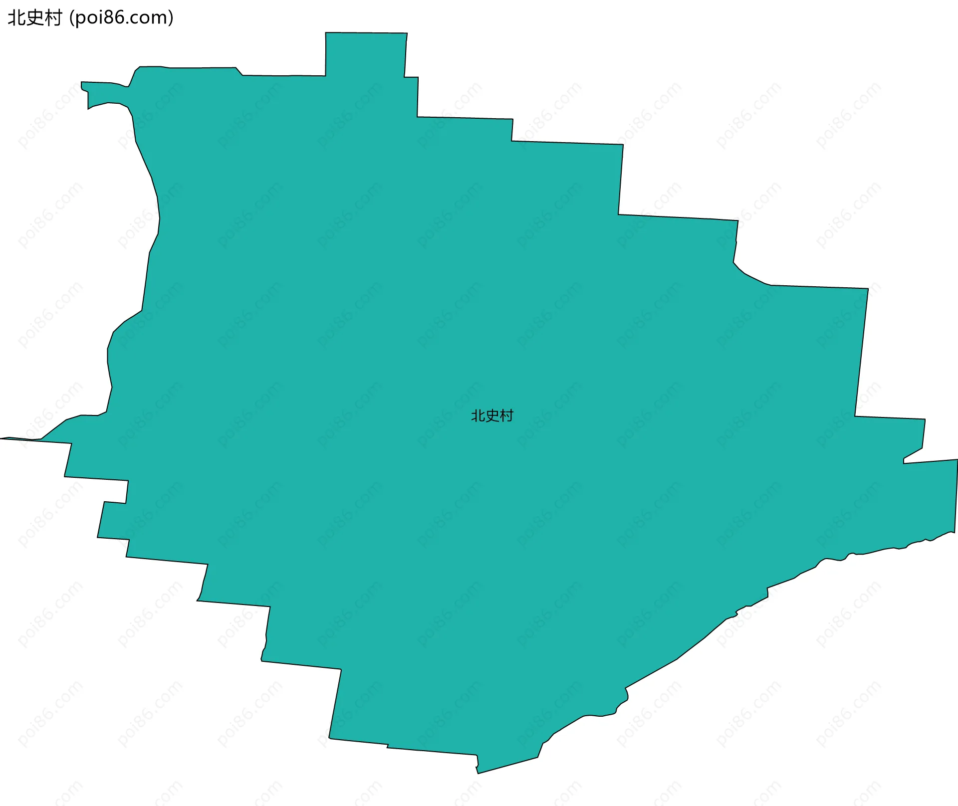 北史村边界地图
