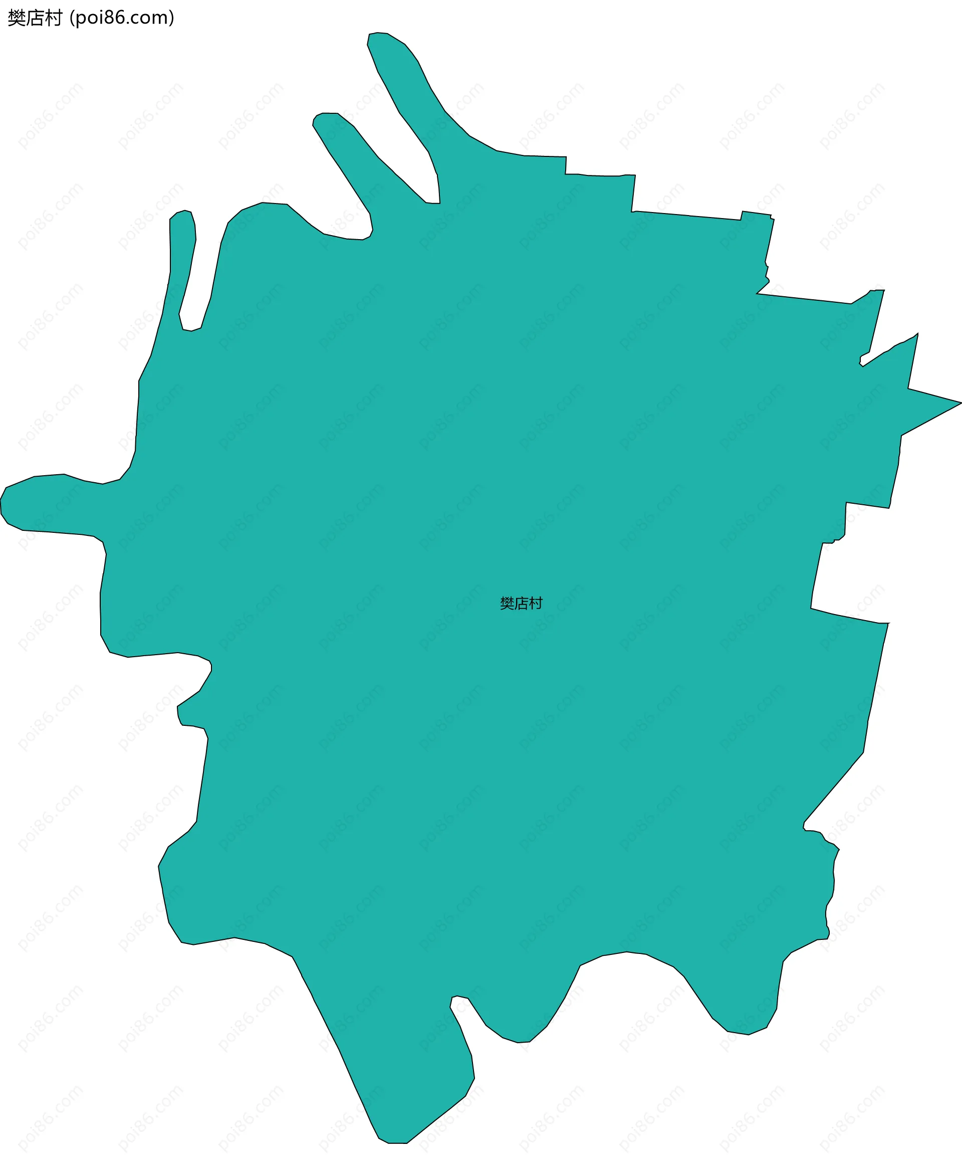 樊店村边界地图