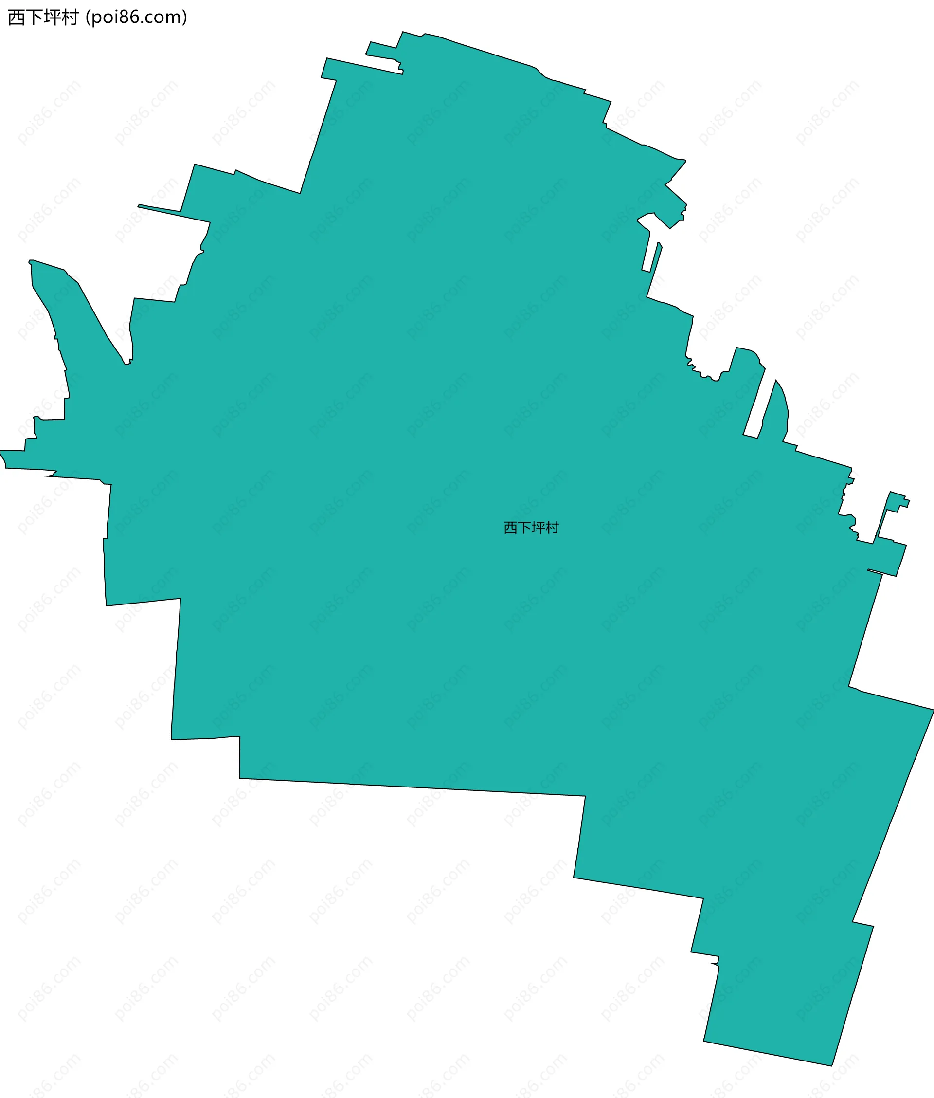 西下坪村边界地图