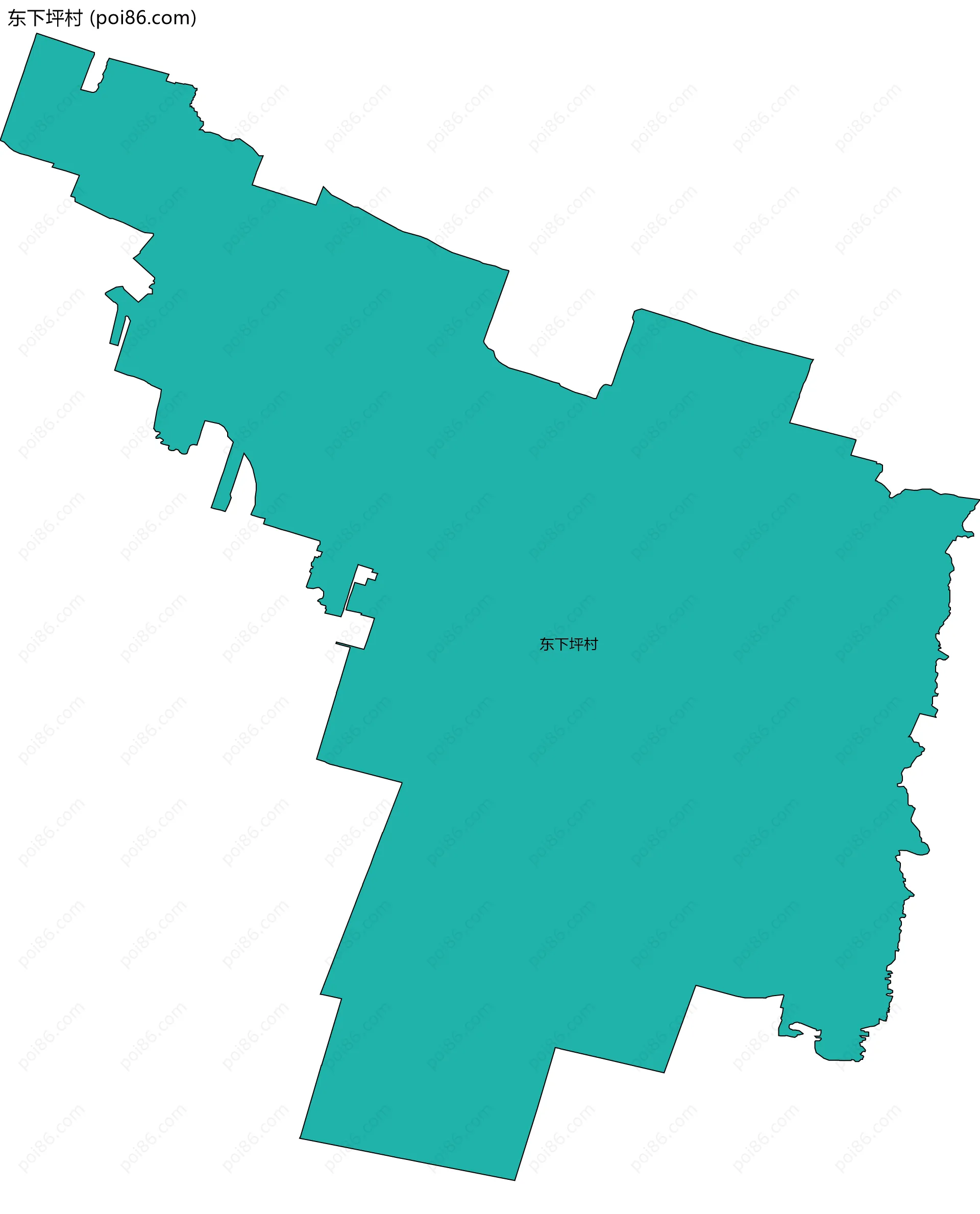 东下坪村边界地图