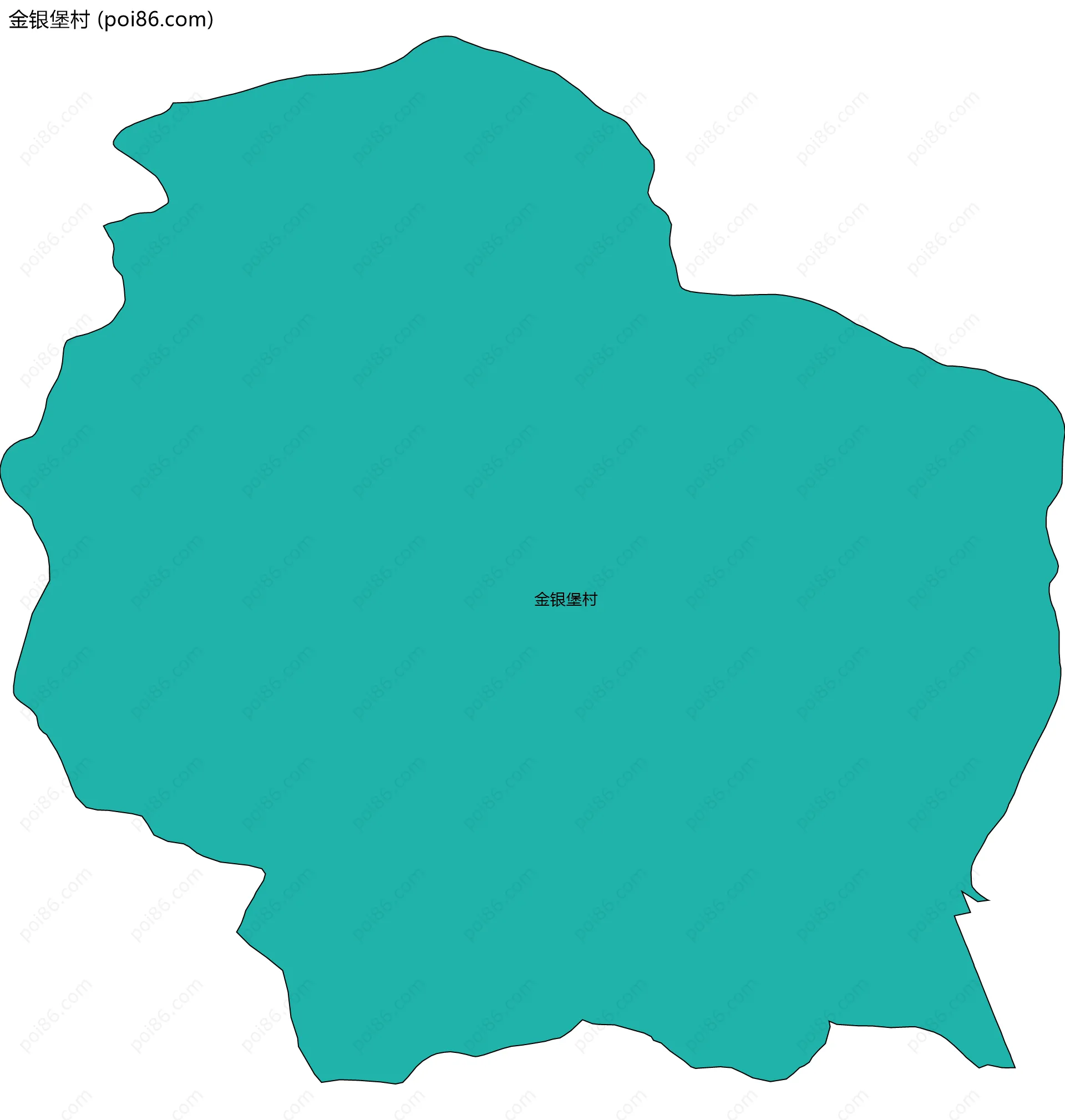 金银堡村边界地图