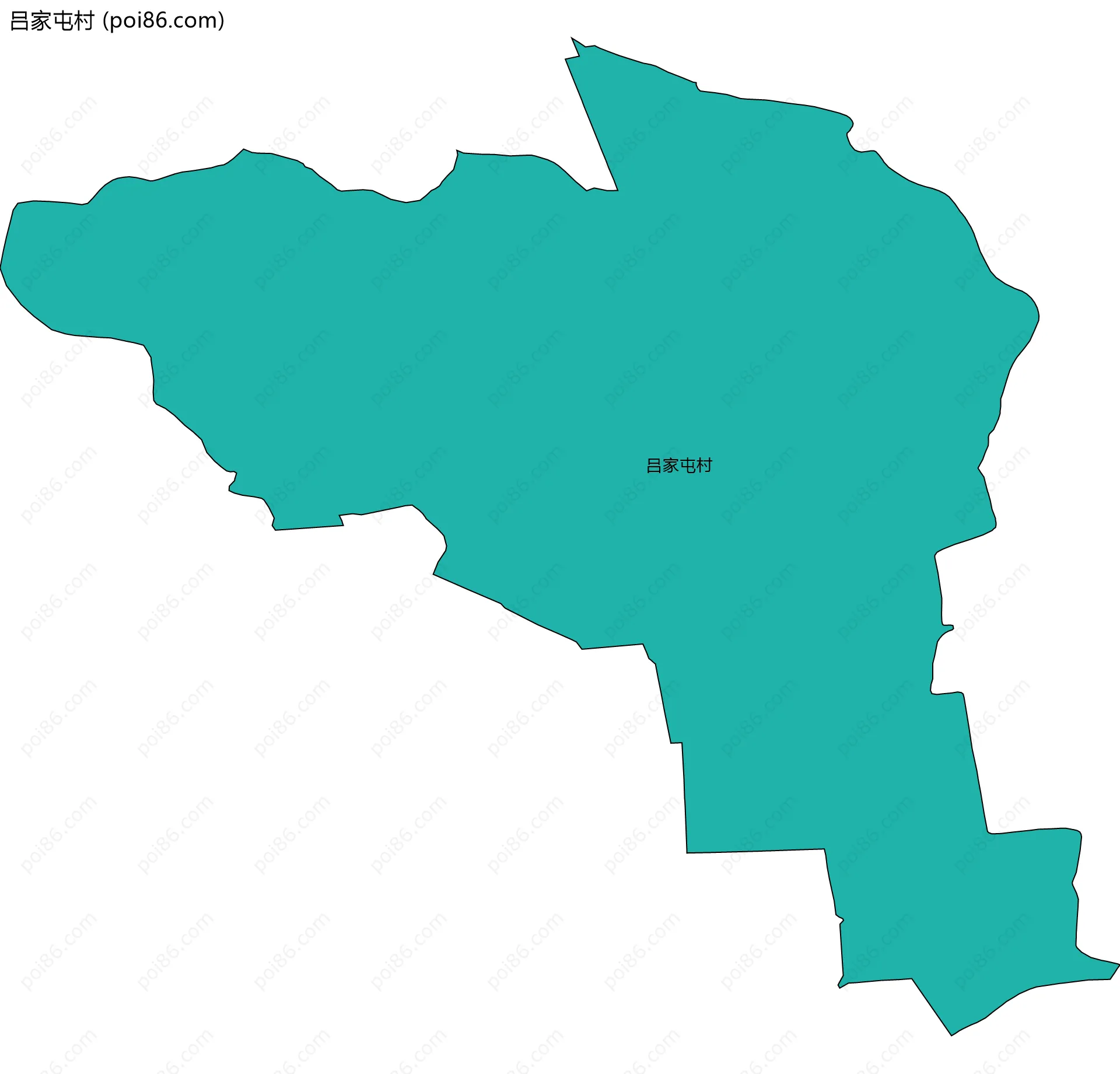 吕家屯村边界地图