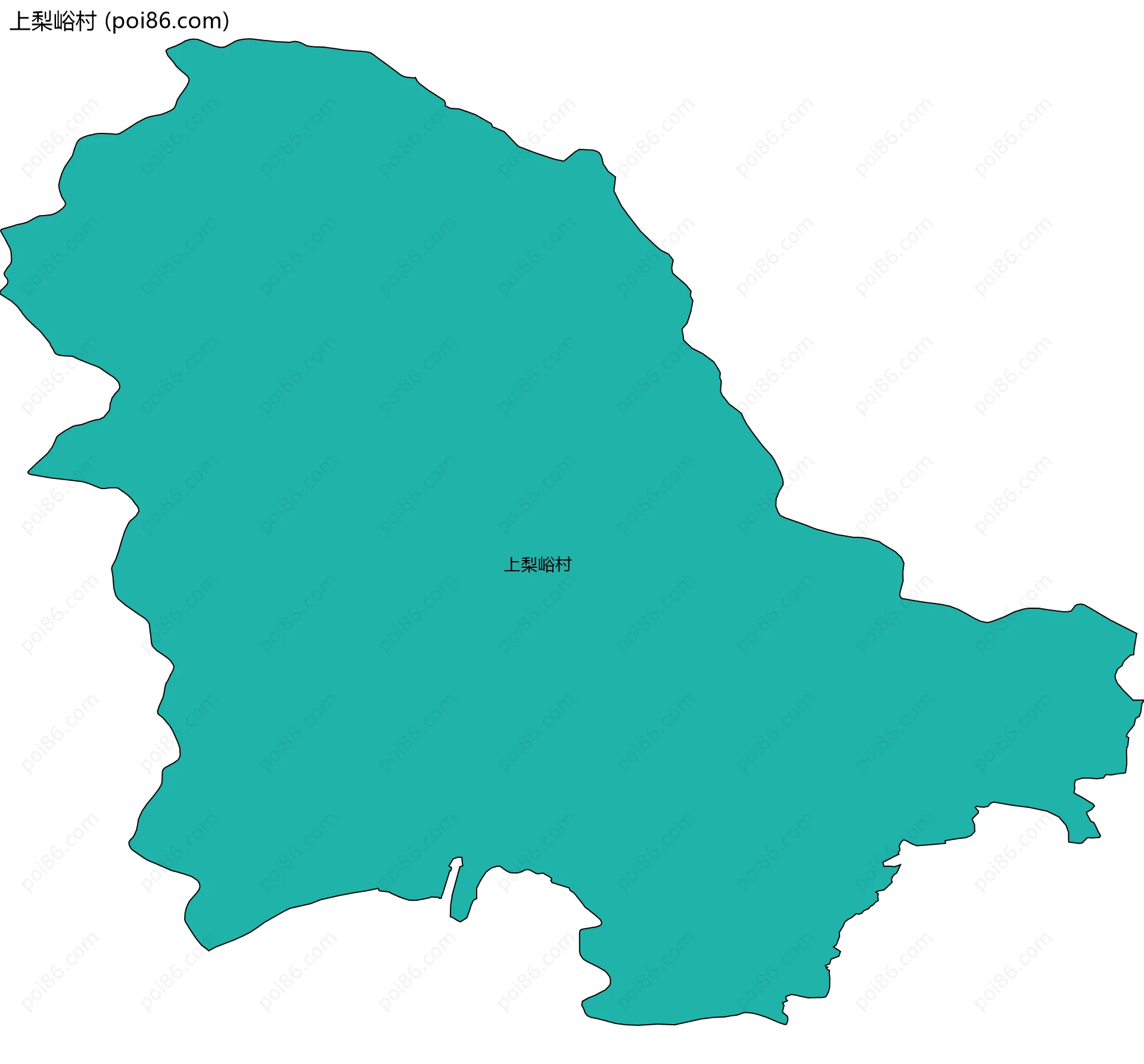 上梨峪村边界地图