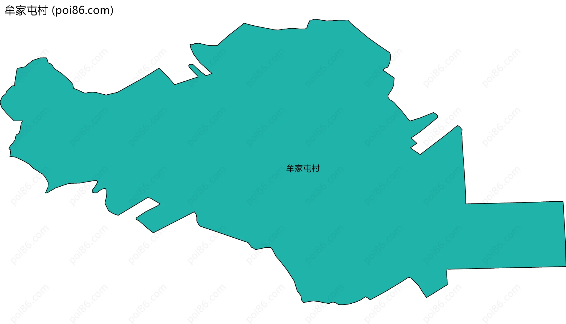 牟家屯村边界地图