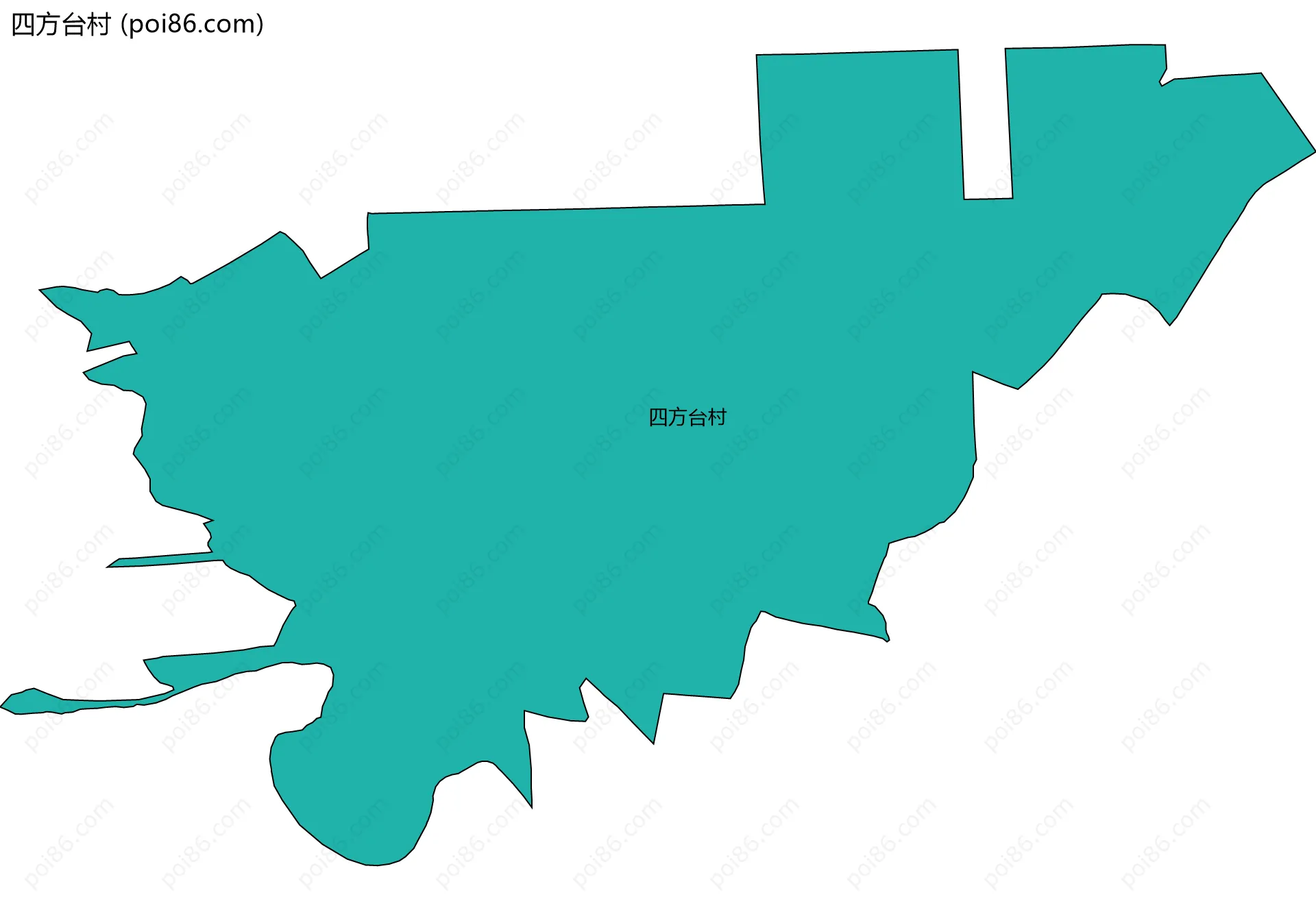 四方台村边界地图