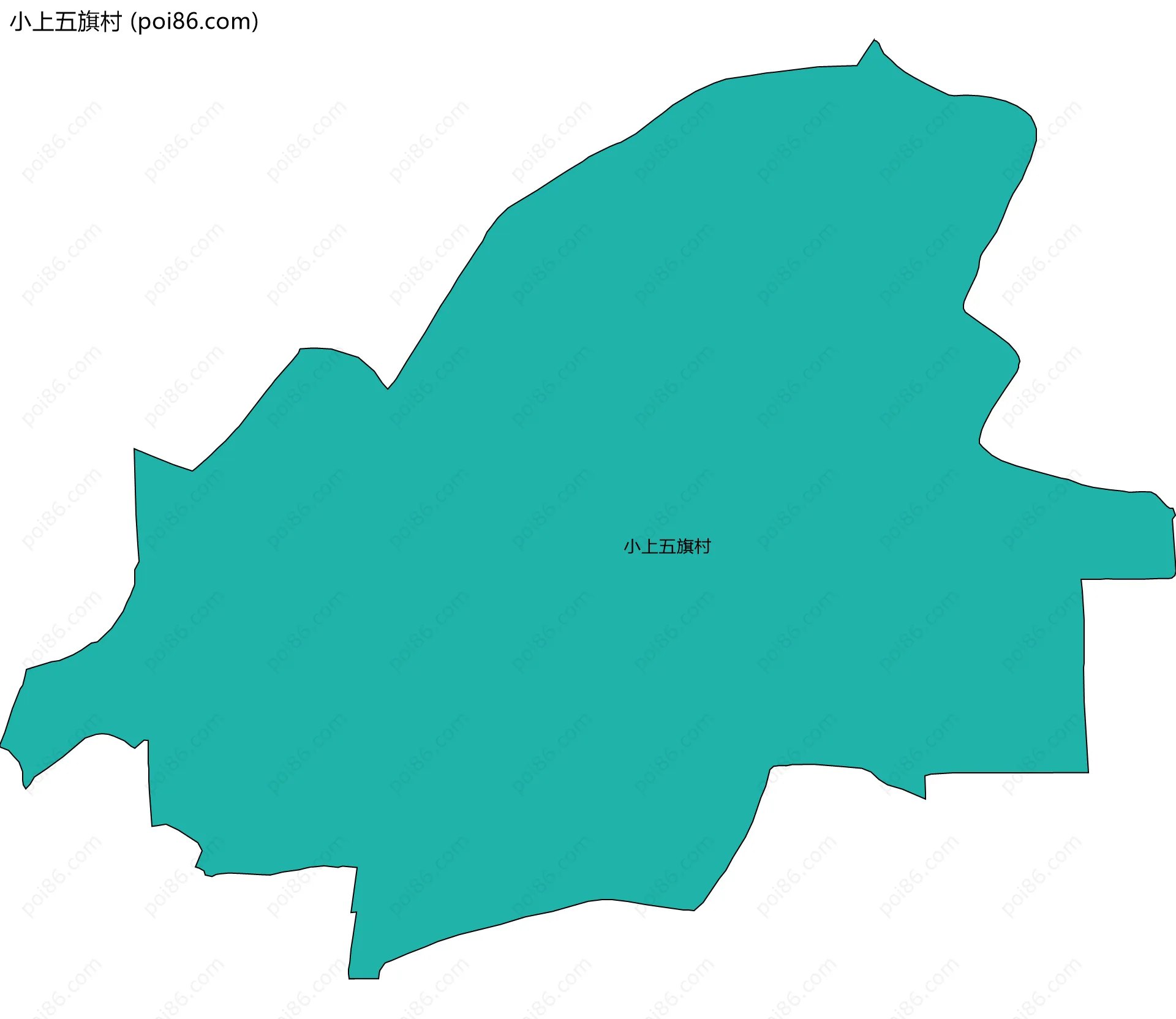 小上五旗村边界地图