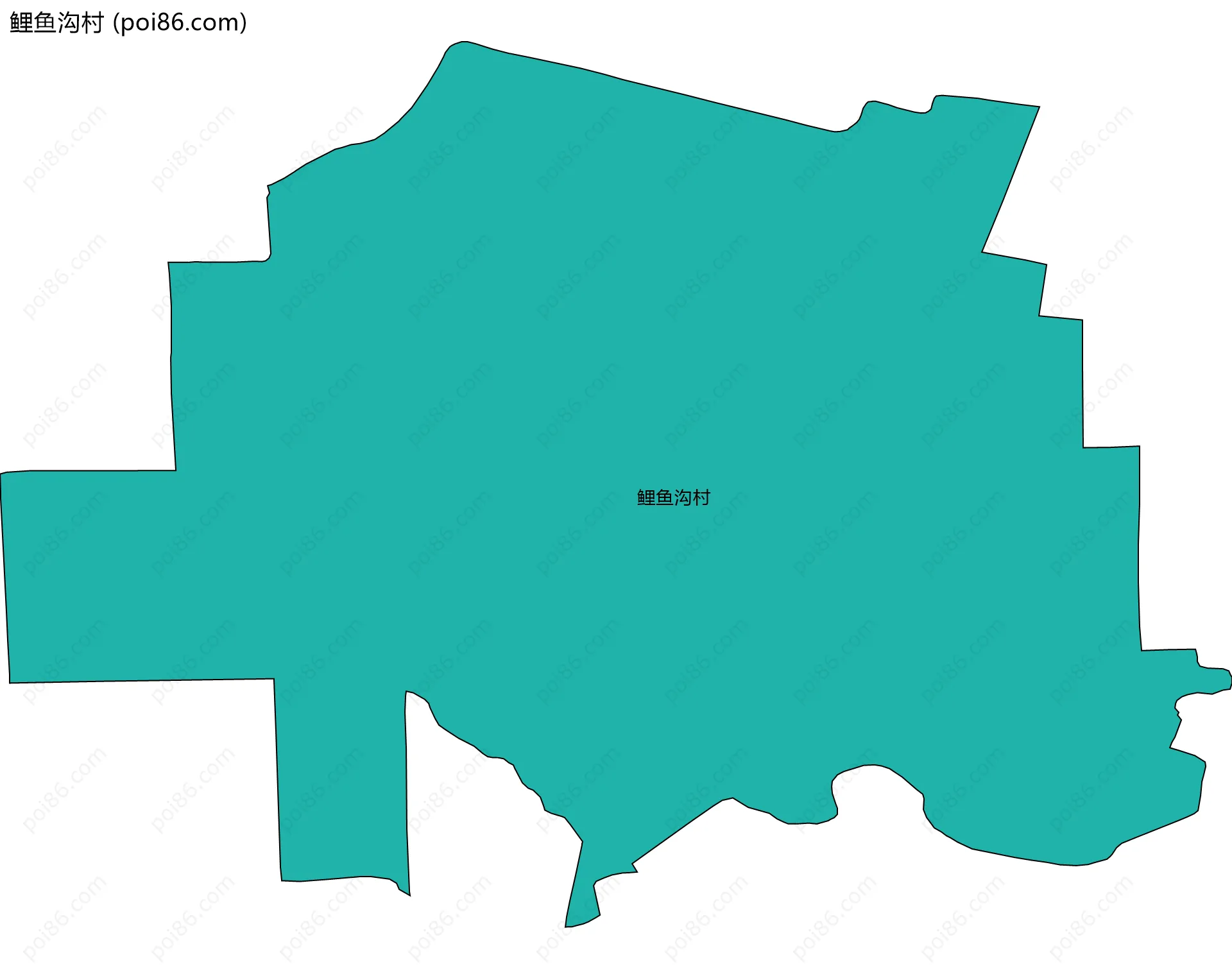 鲤鱼沟村边界地图