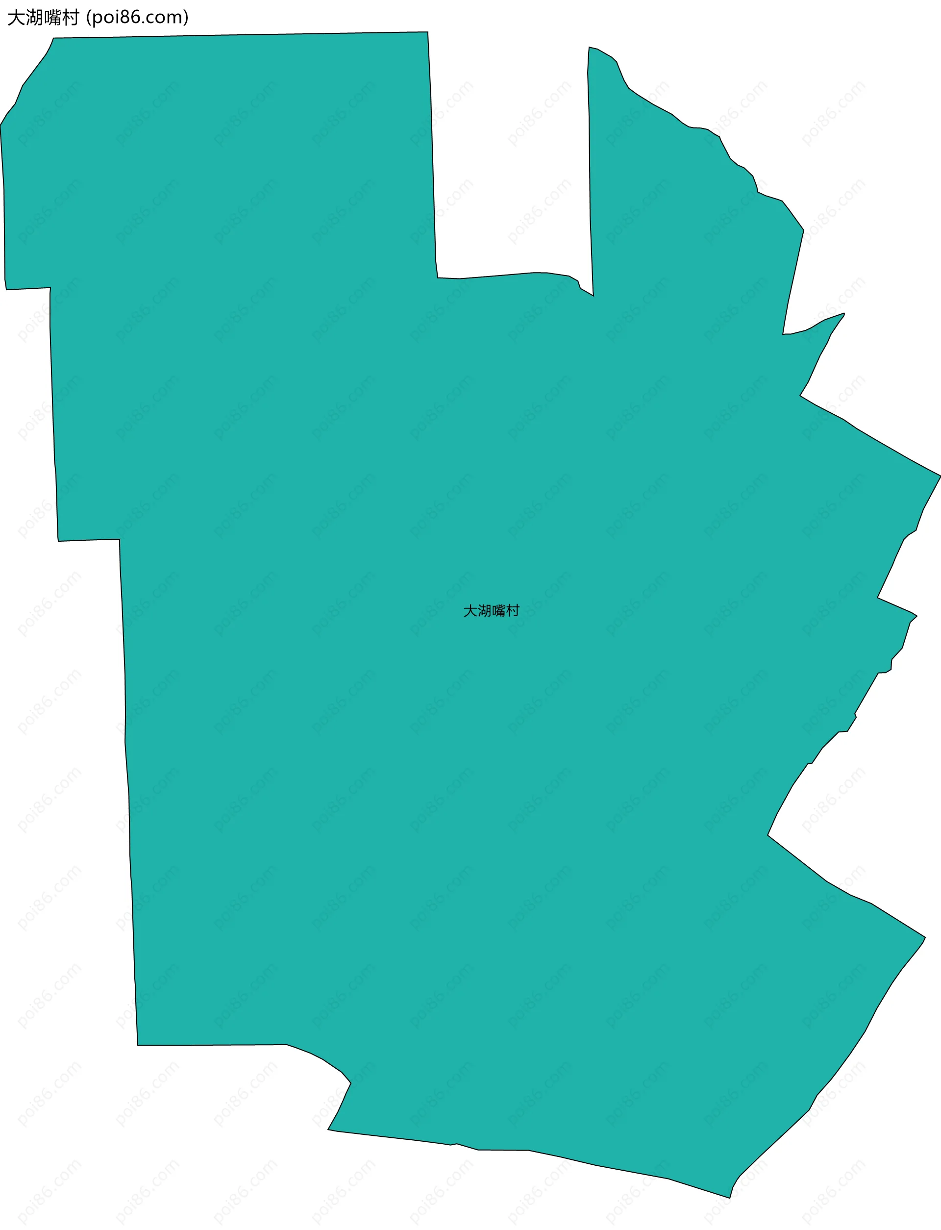 大湖嘴村边界地图
