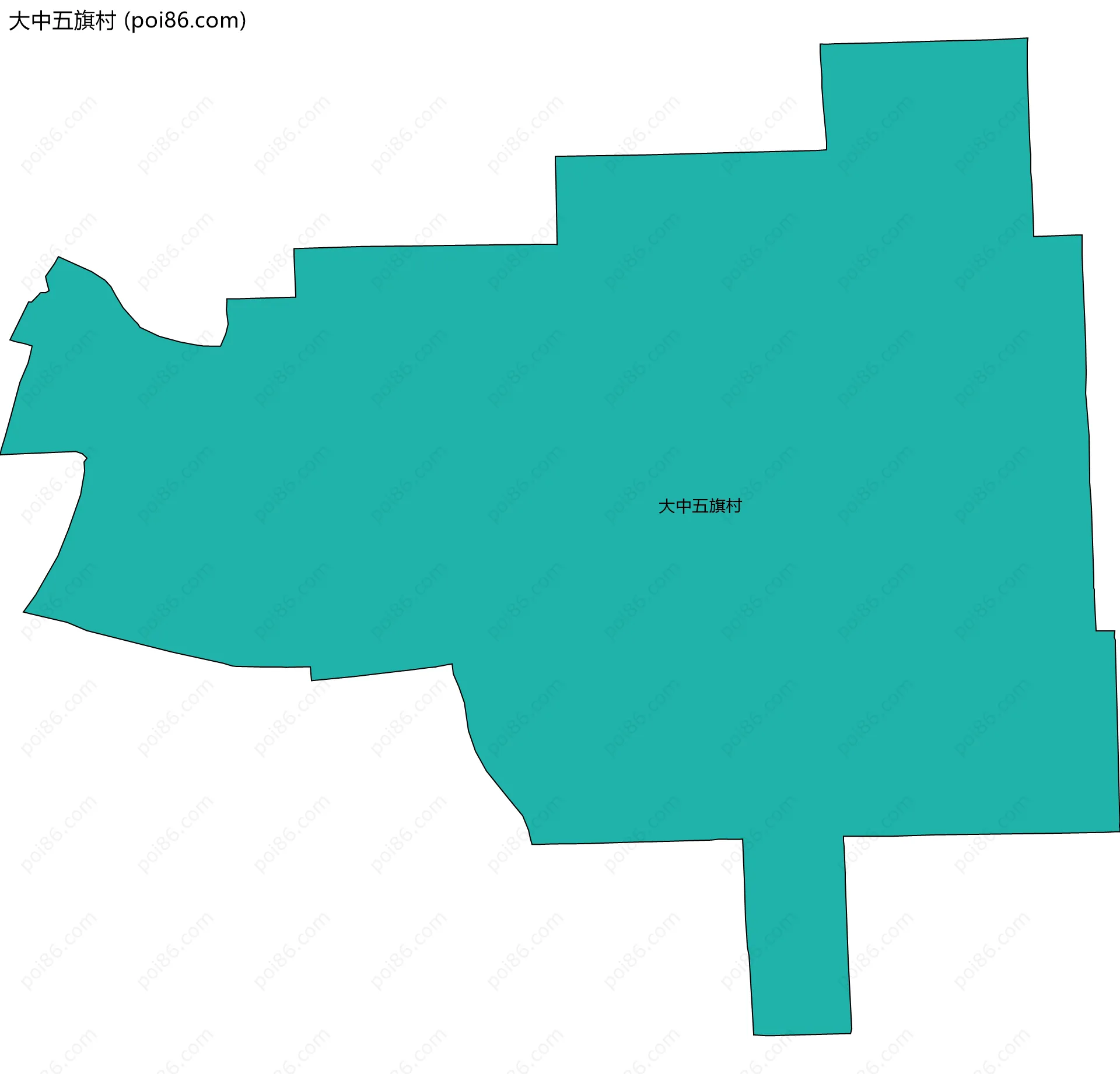 大中五旗村边界地图