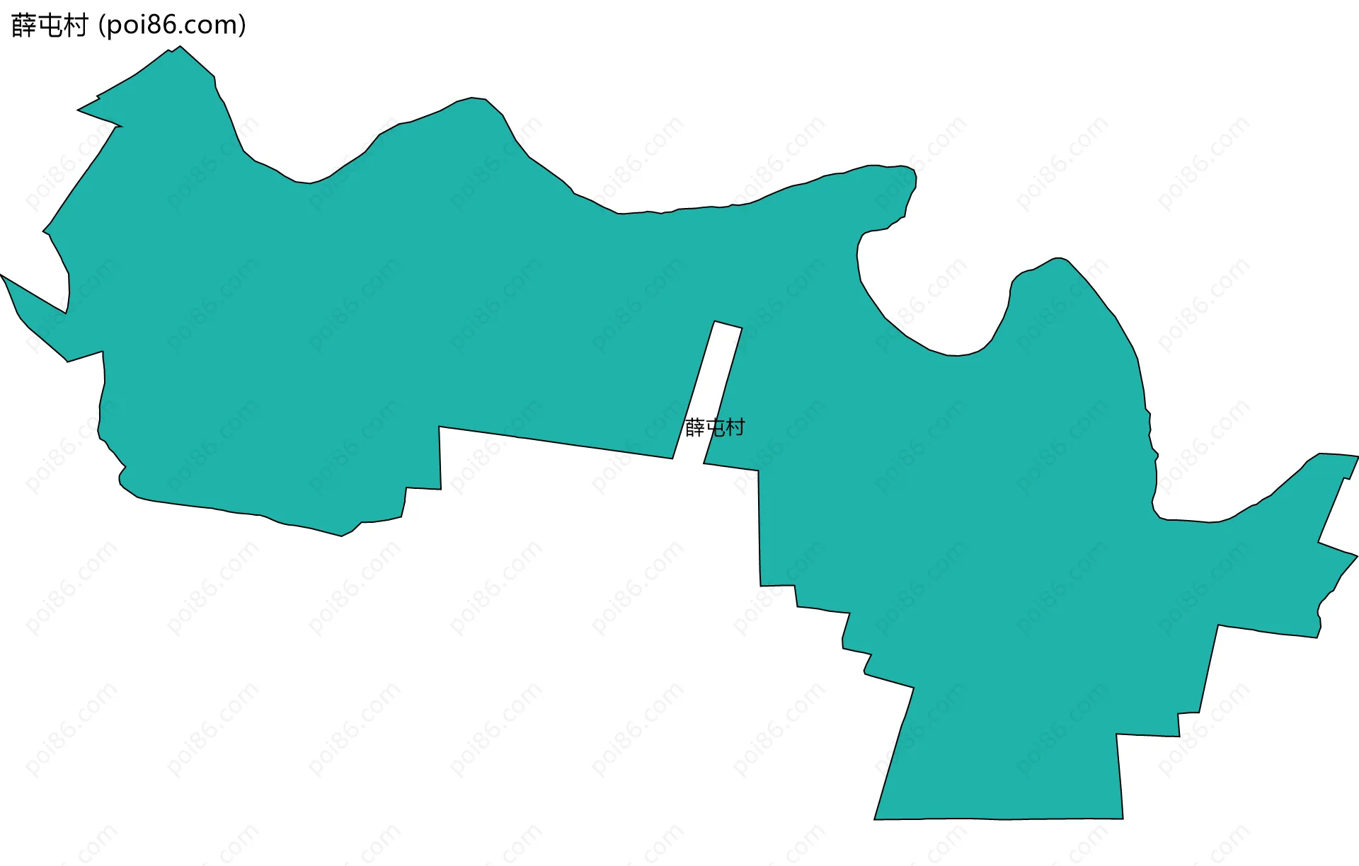 薛屯村边界地图