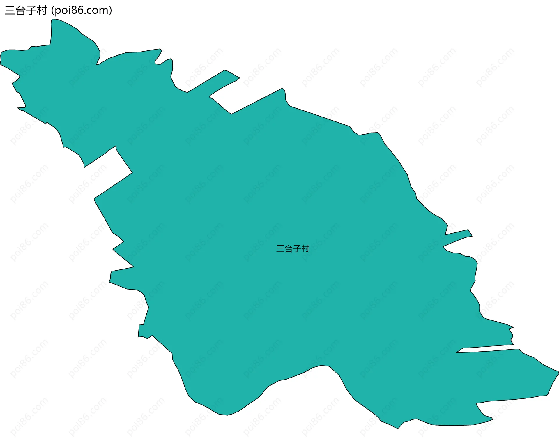 三台子村边界地图