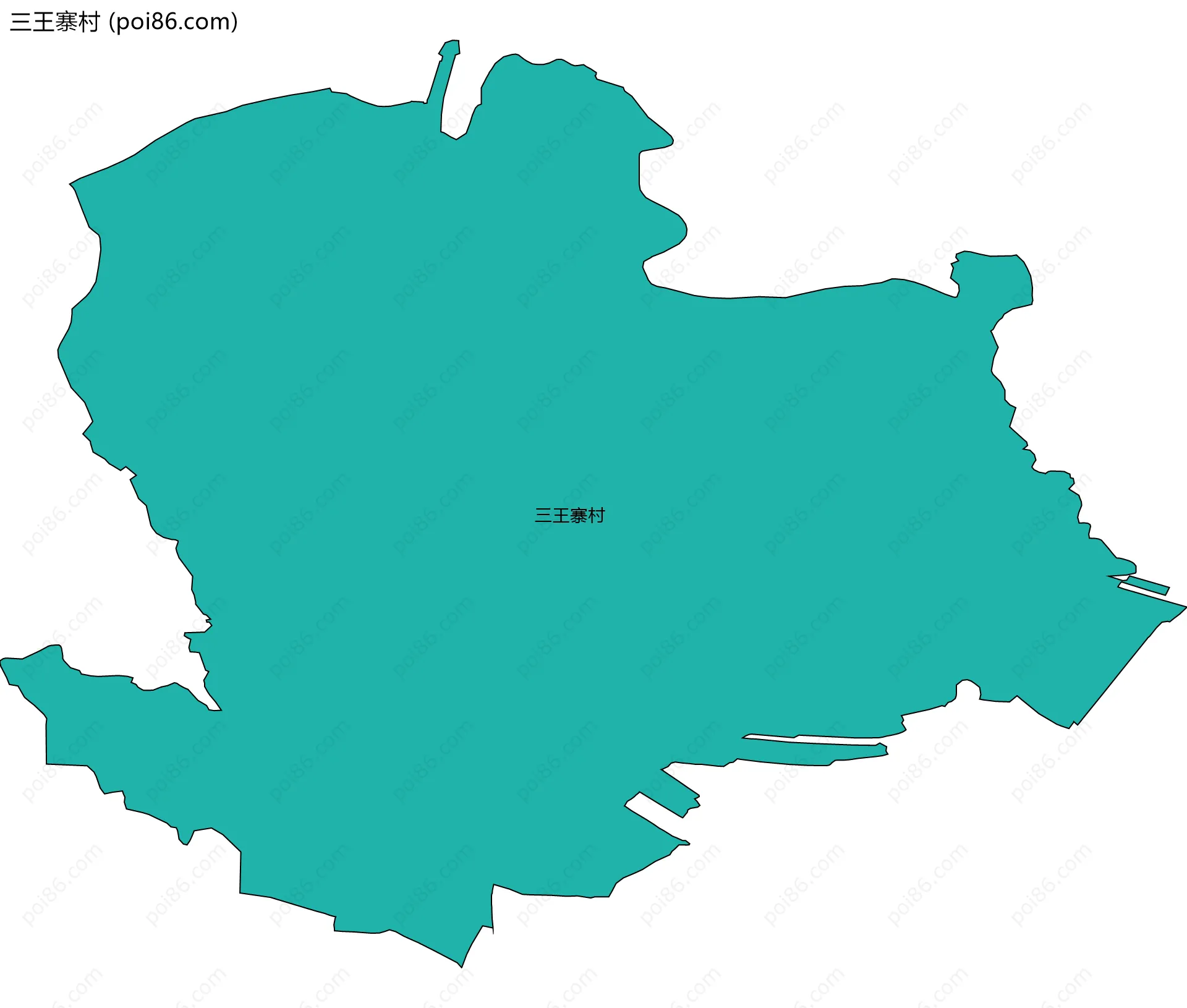 三王寨村边界地图