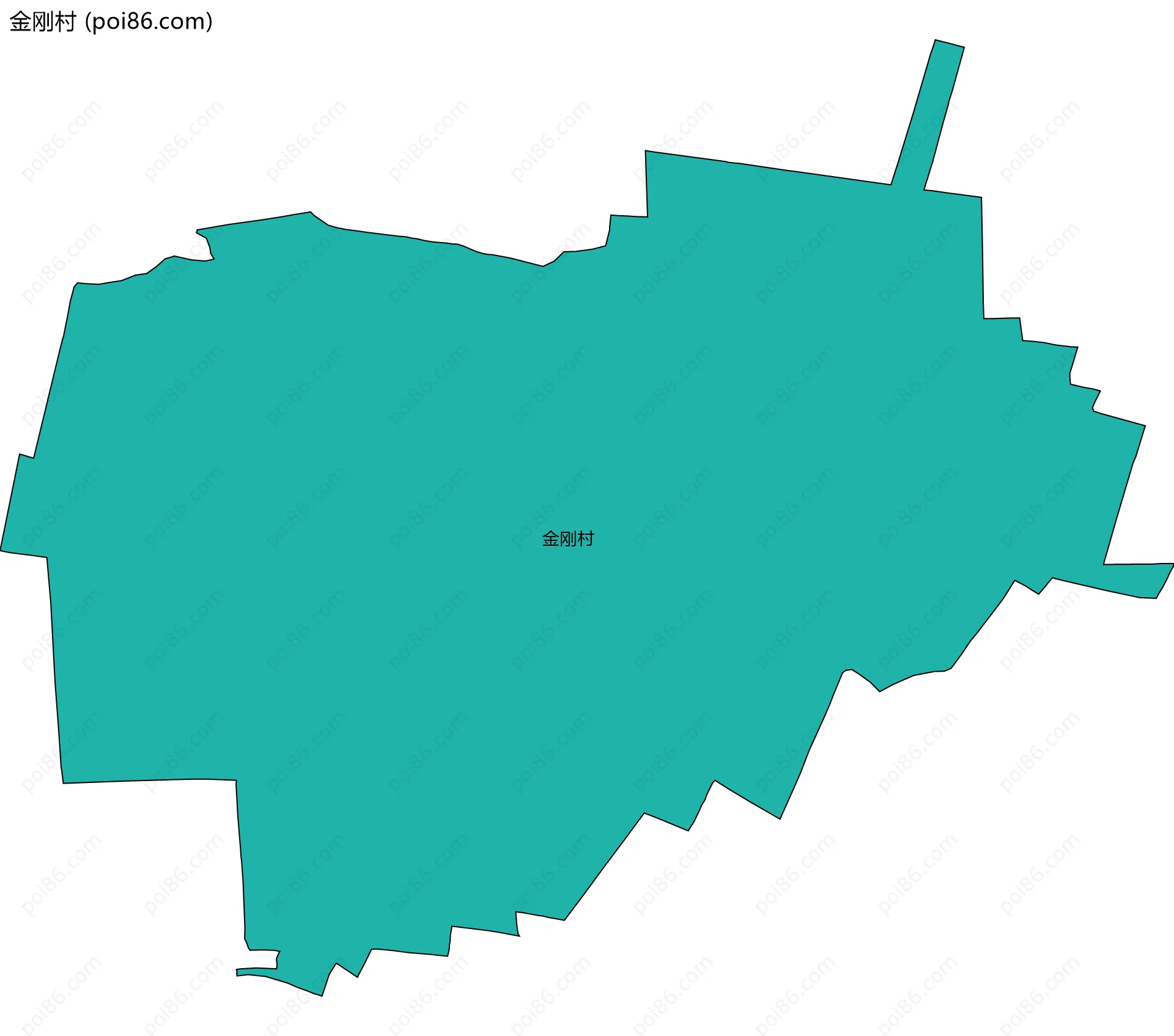 金刚村边界地图