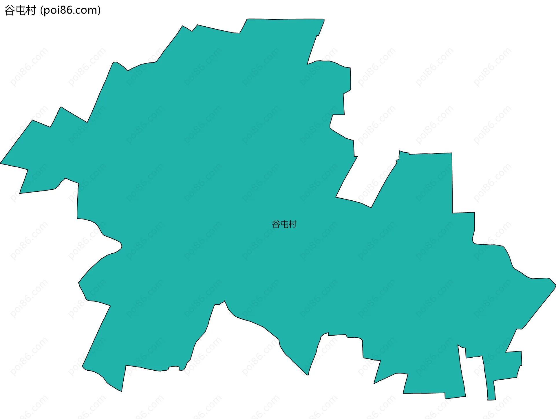 谷屯村边界地图