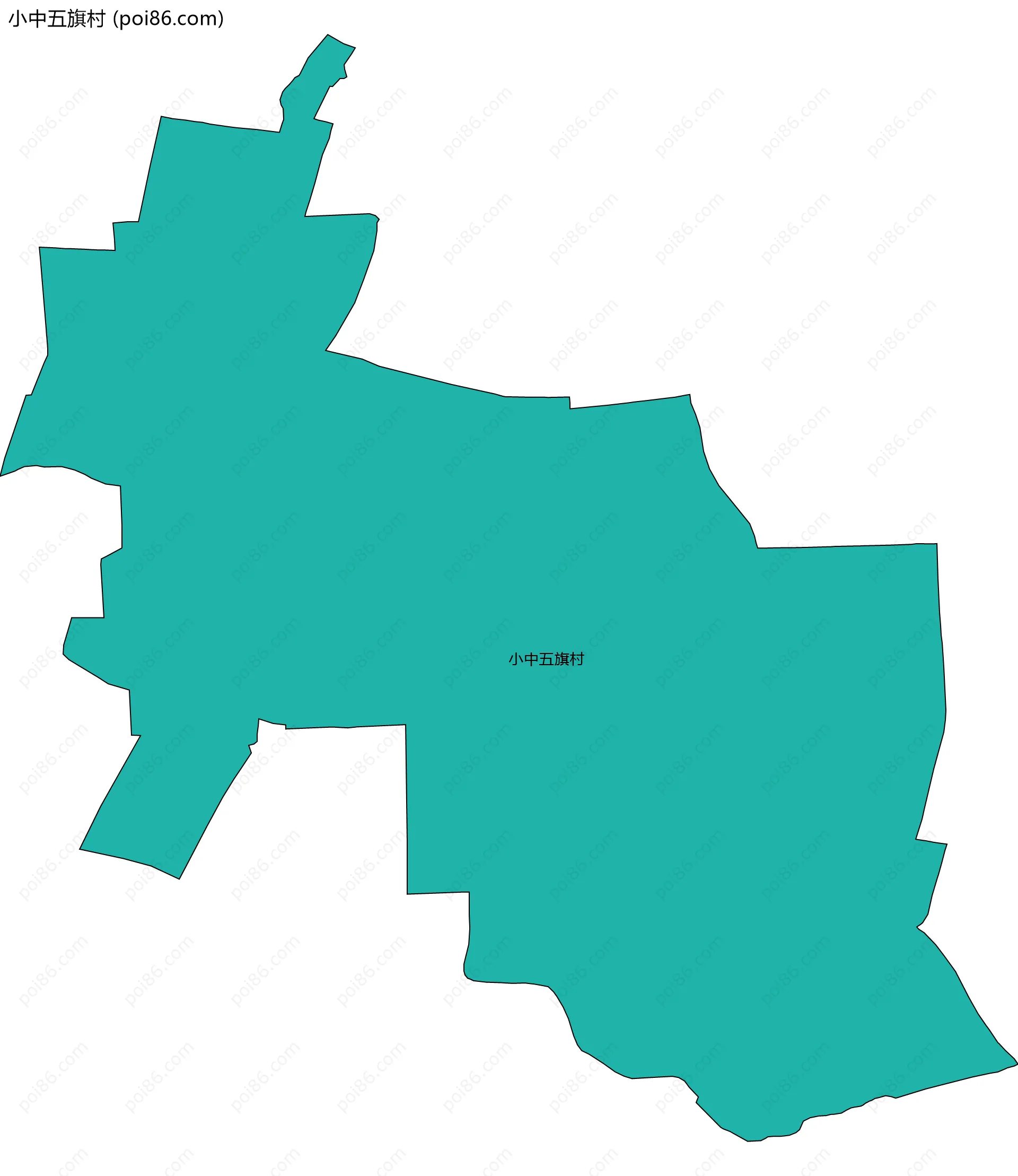 小中五旗村边界地图