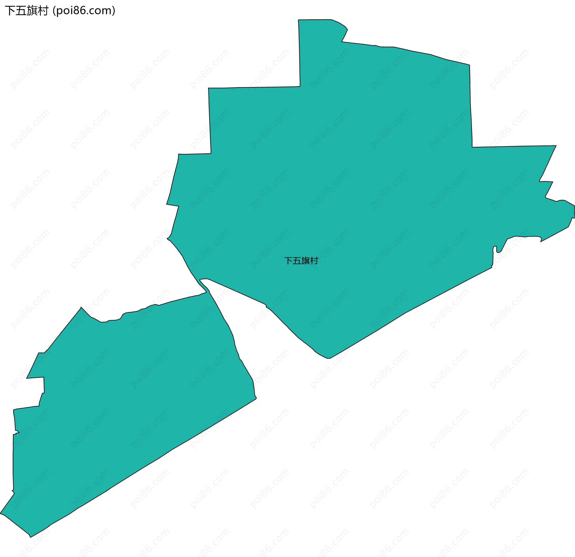 下五旗村边界地图