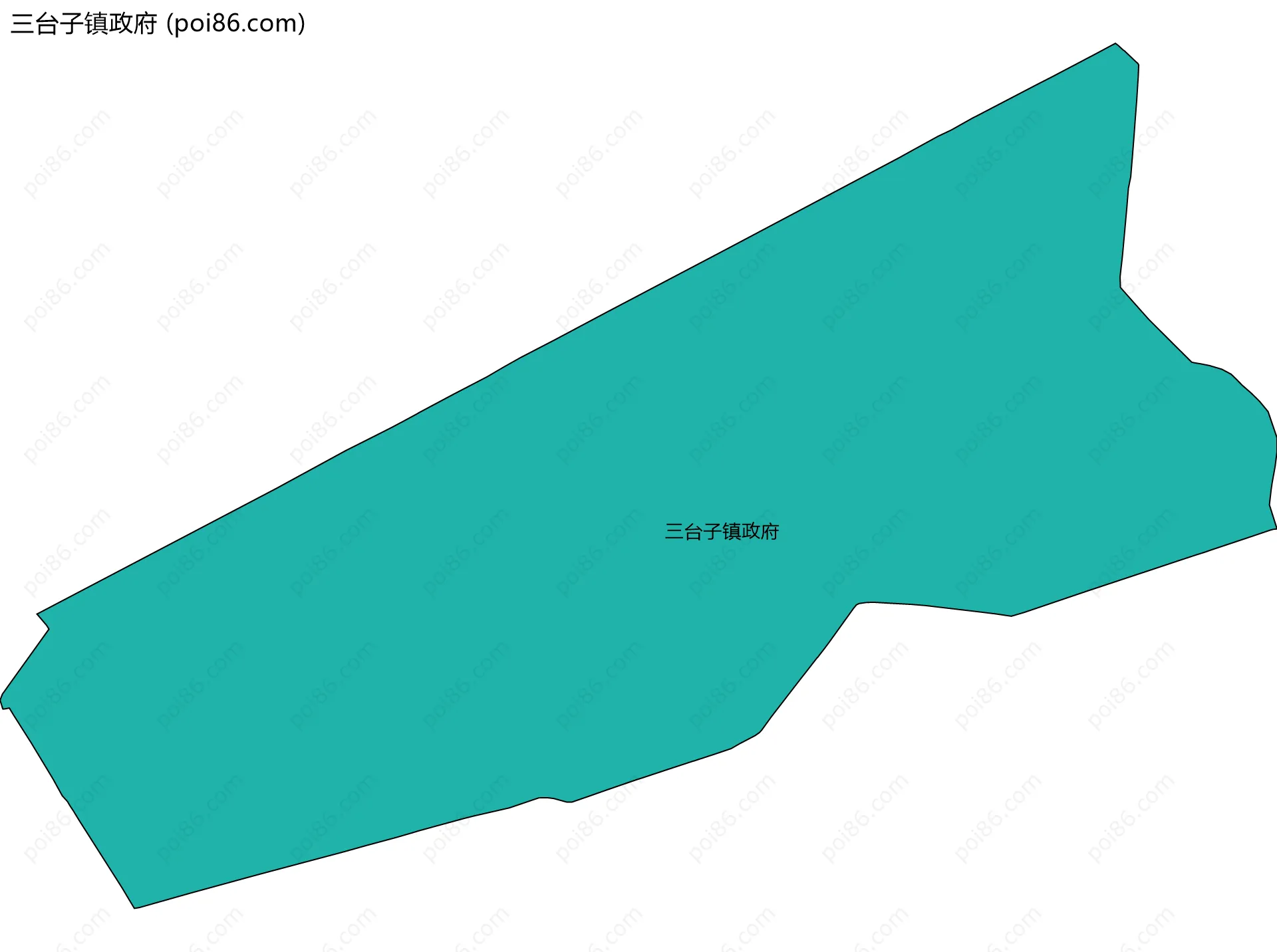 三台子镇政府边界地图