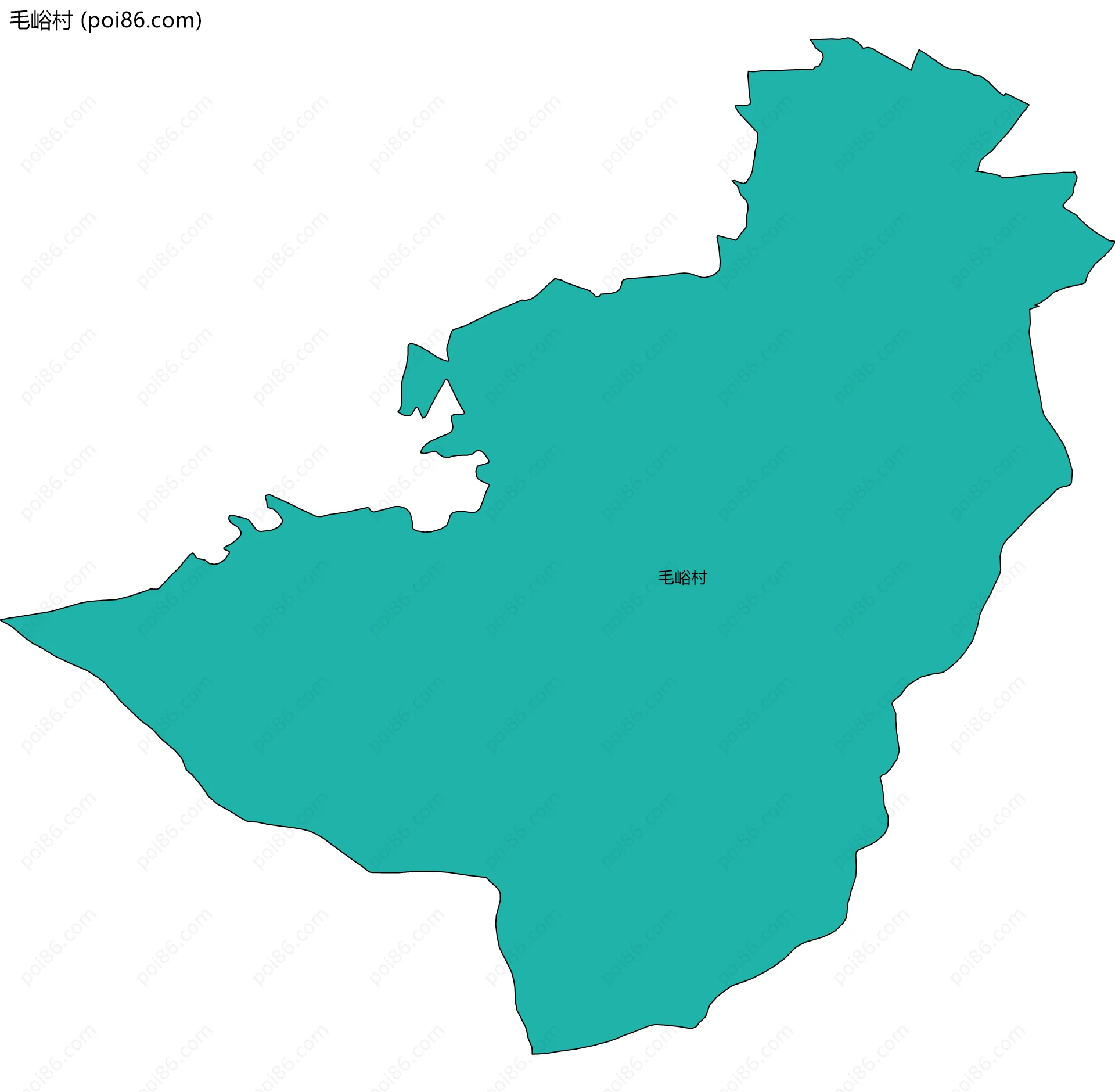 毛峪村边界地图