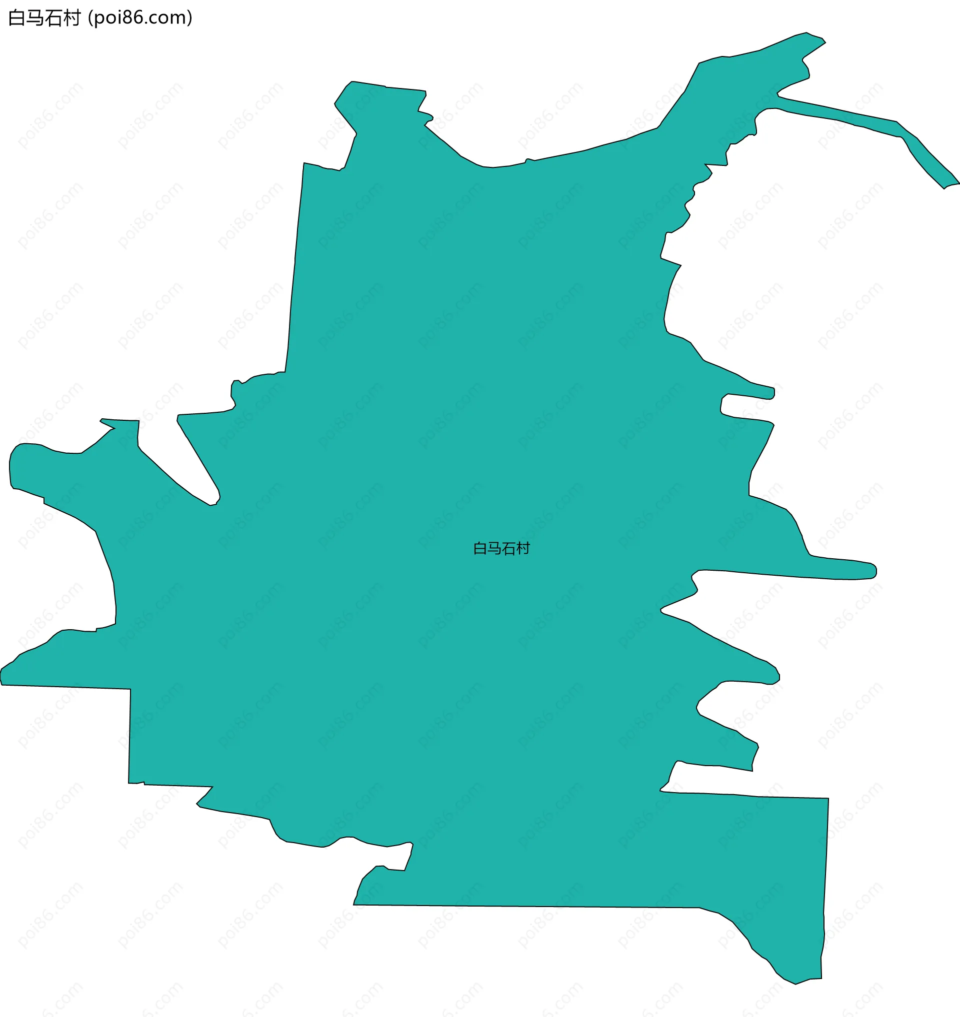 白马石村边界地图