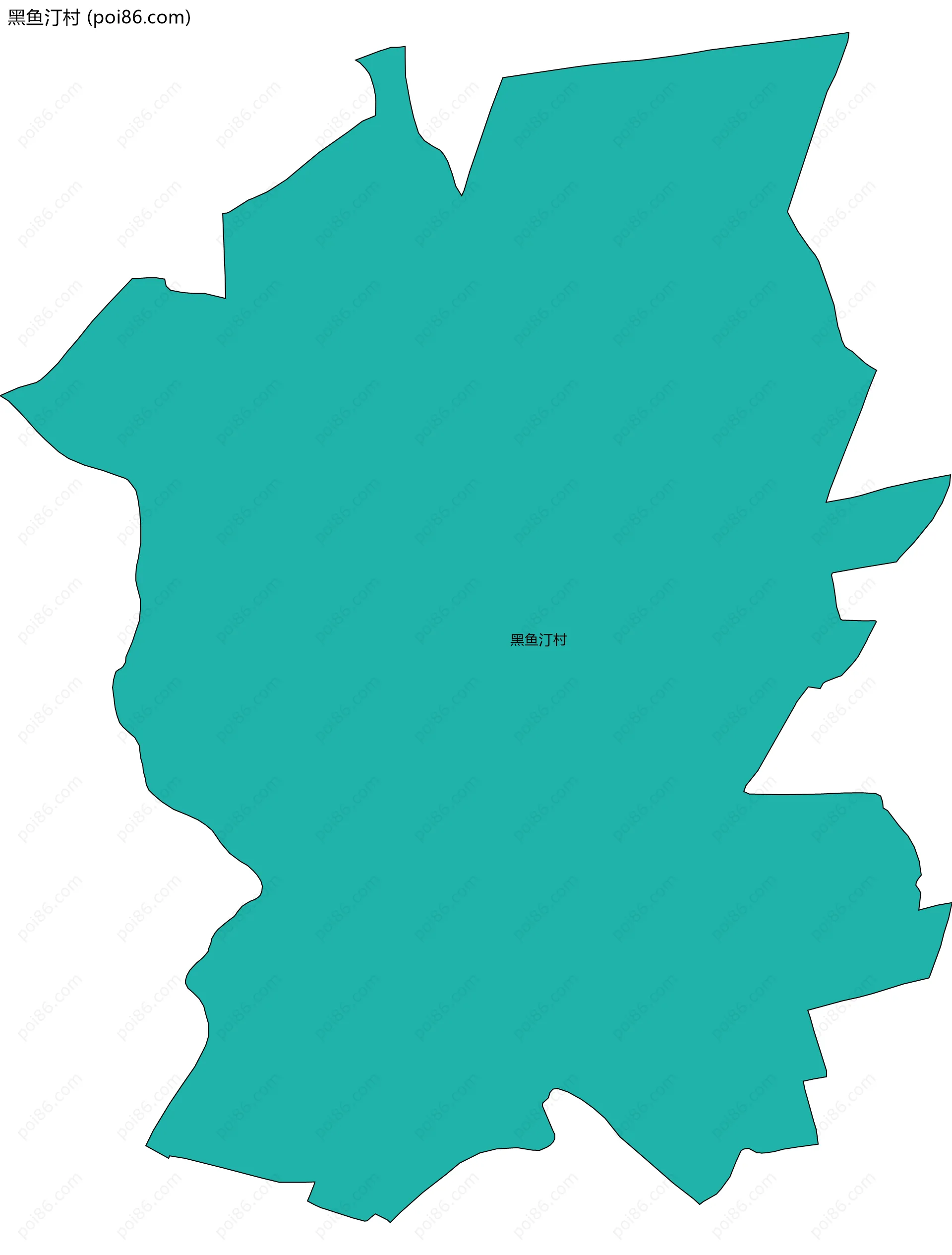 黑鱼汀村边界地图