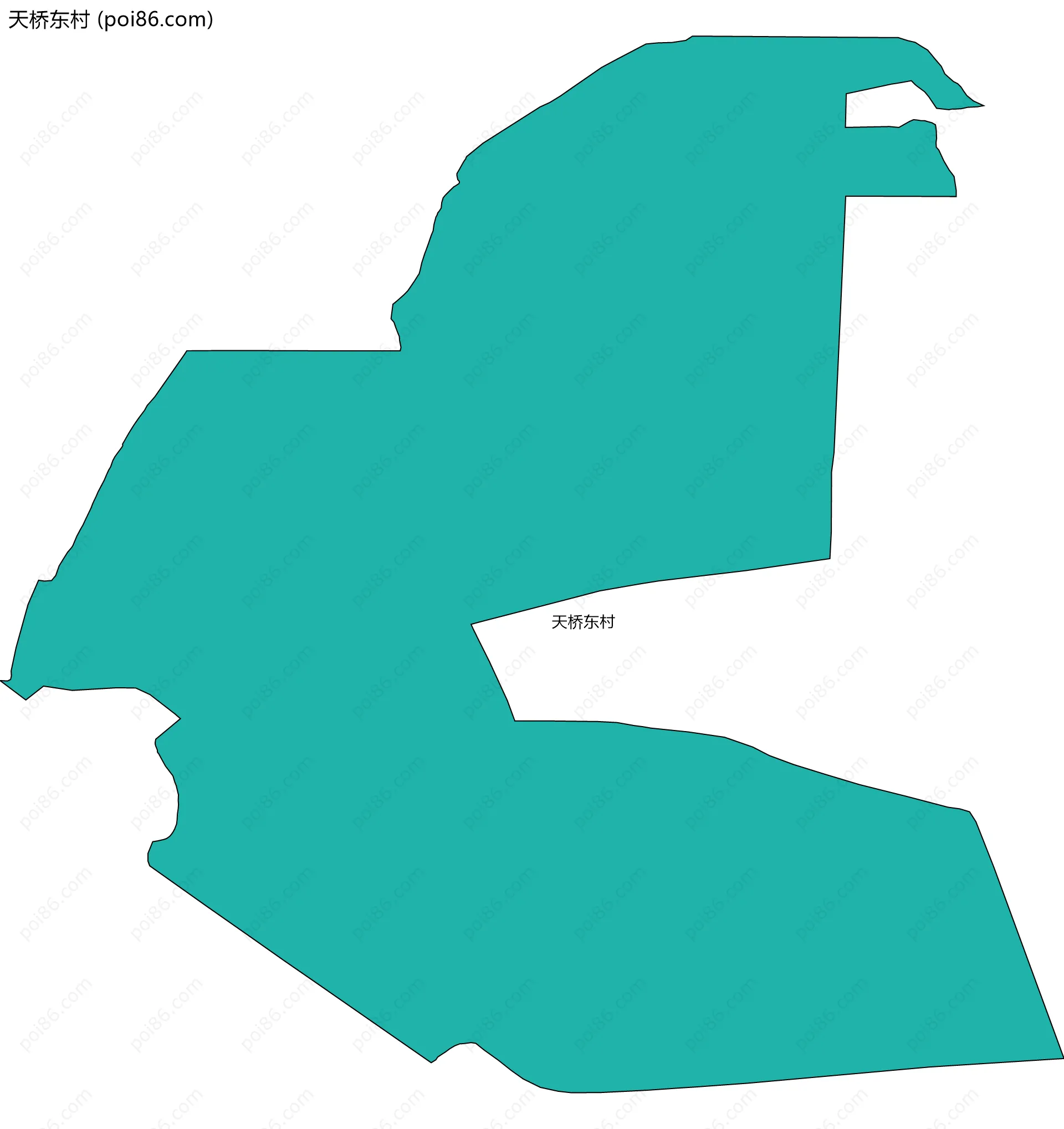 天桥东村边界地图