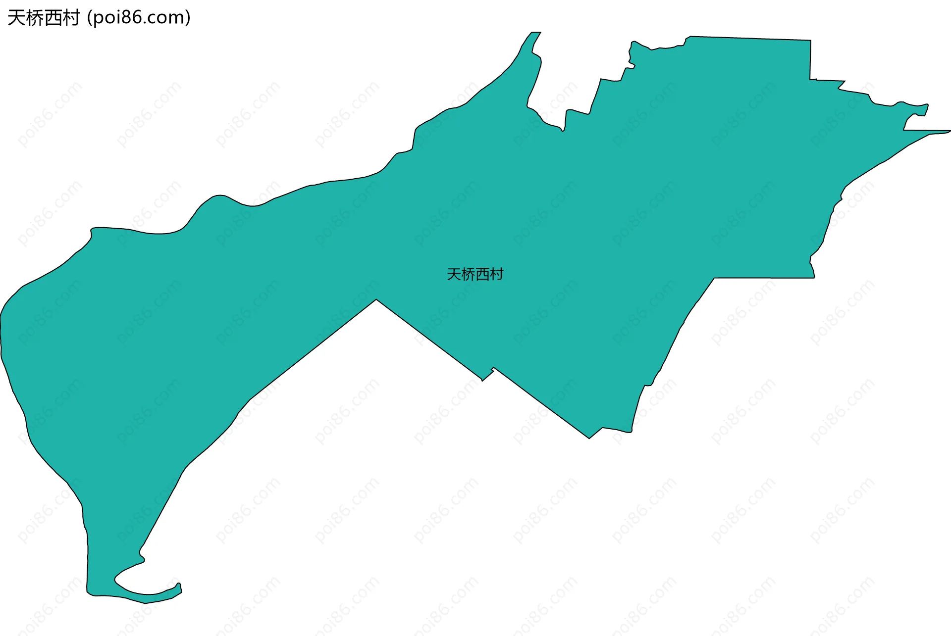 天桥西村边界地图