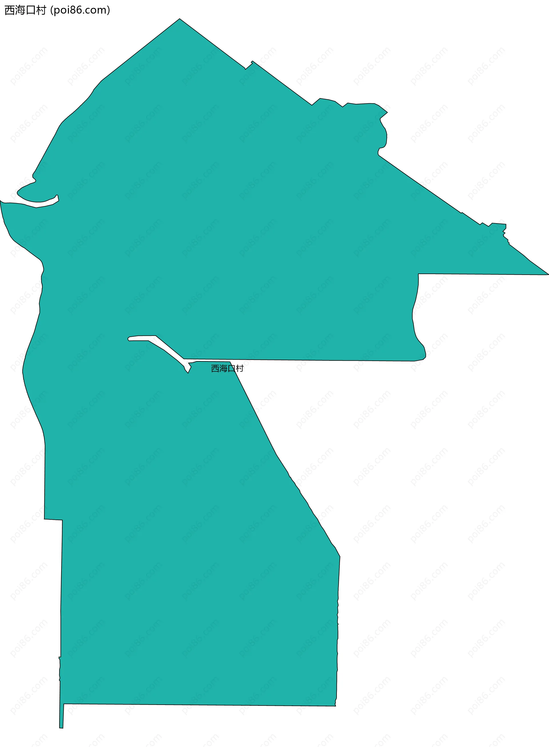 西海口村边界地图