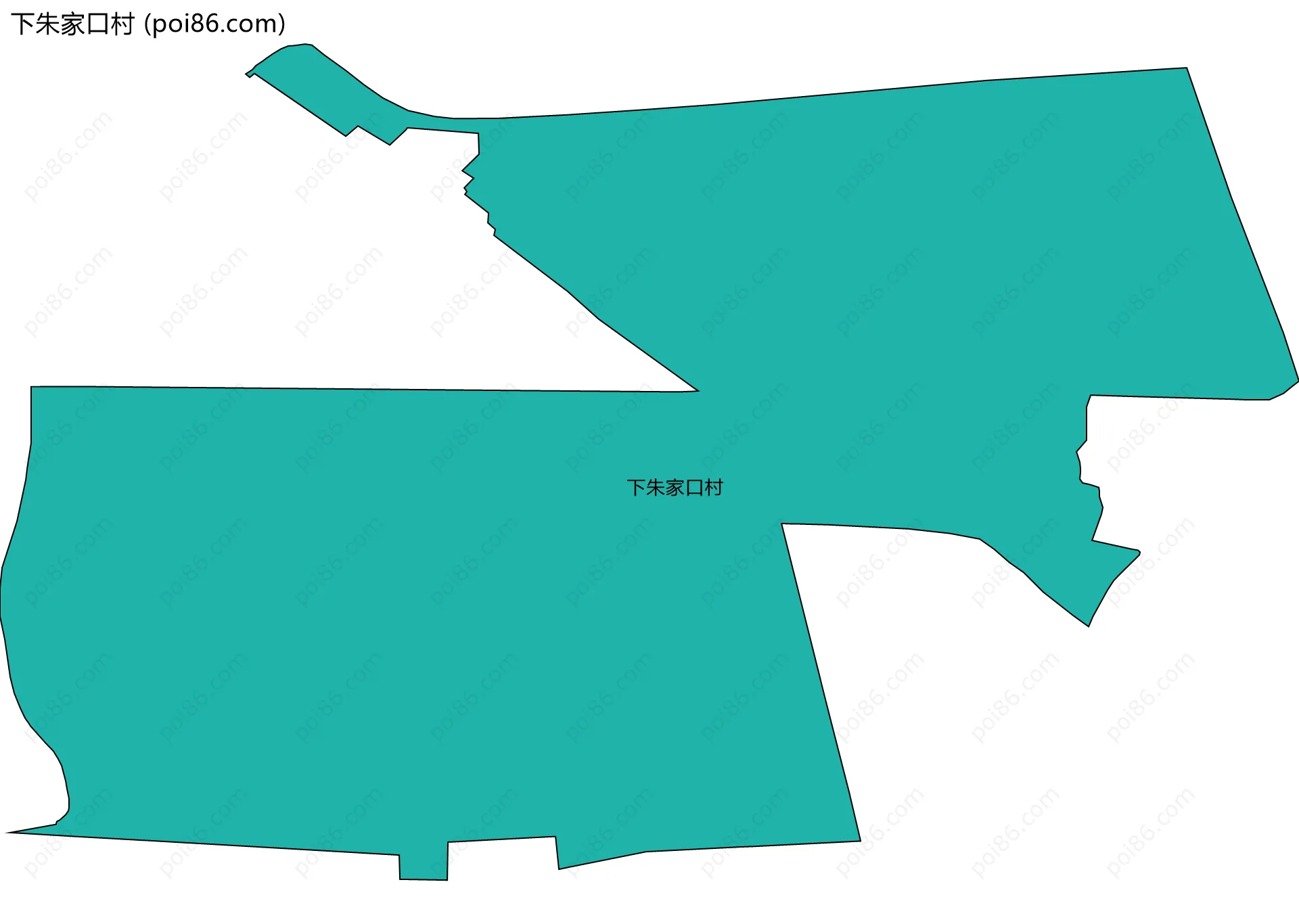下朱家口村边界地图
