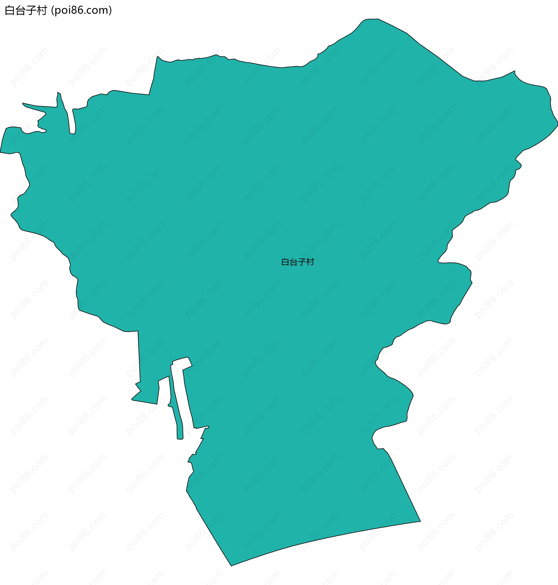 白台子村边界地图